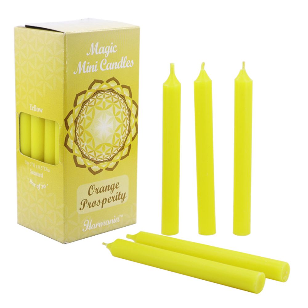 Magic Mini Candles Prosperity Yellow Orange Scented
