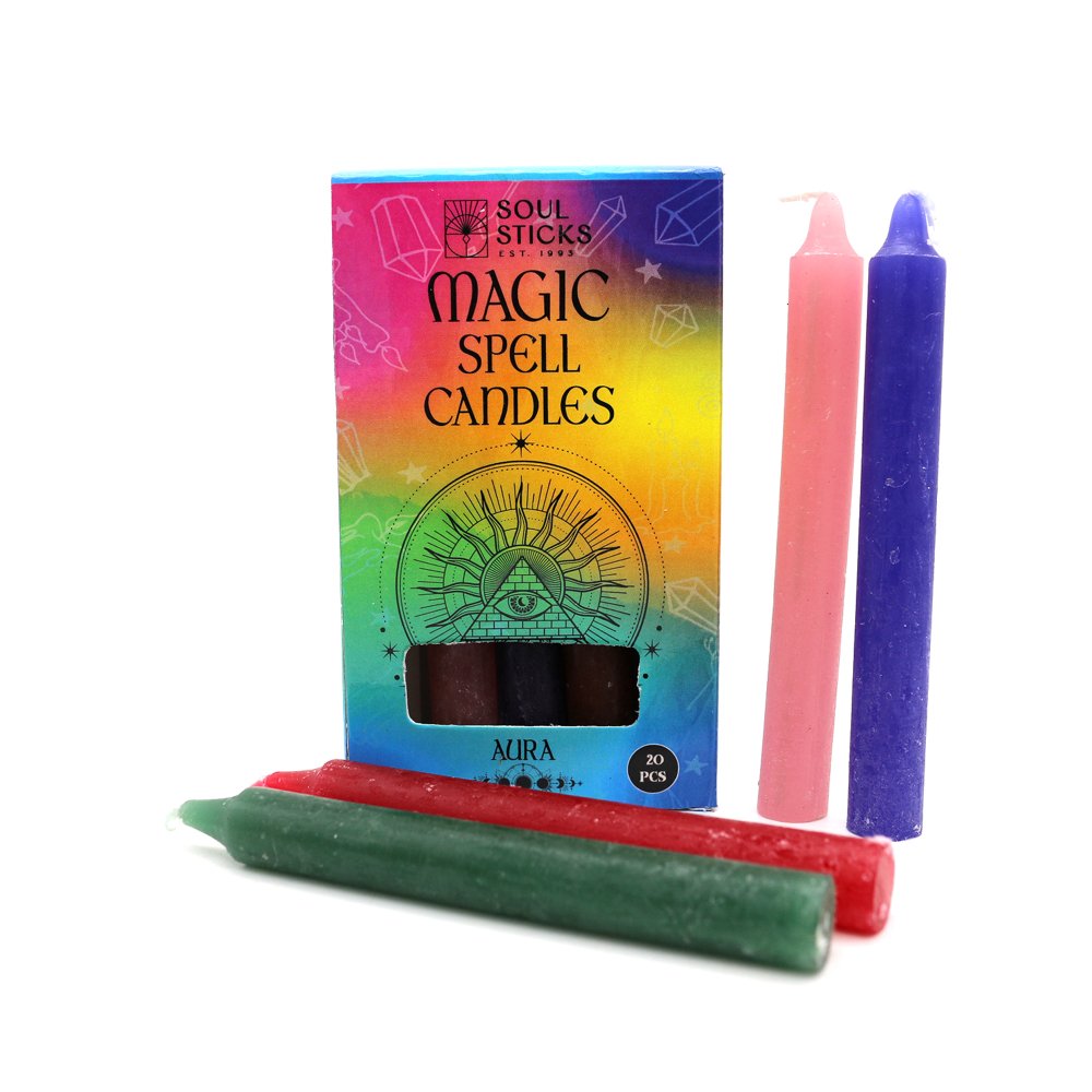 Pack of 20 Magic Spell Candles Aura