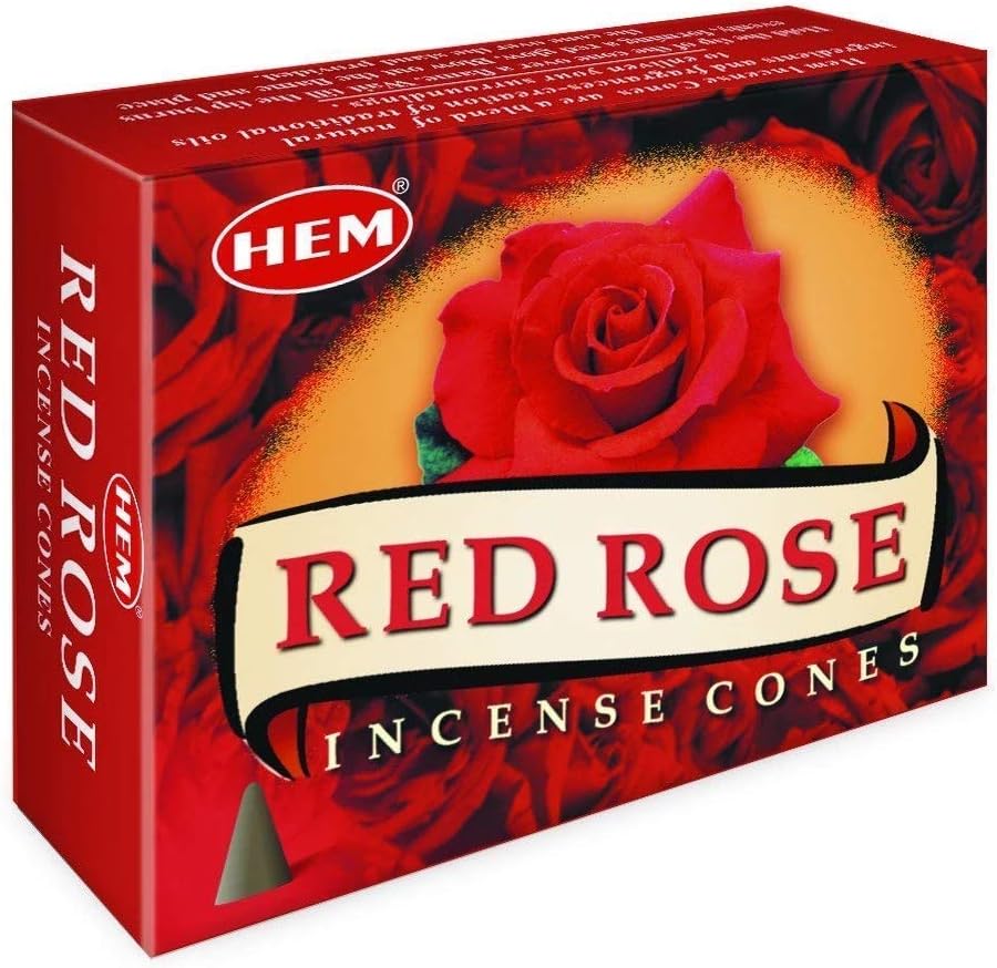 120x HEM Red Rose Incense Cones
