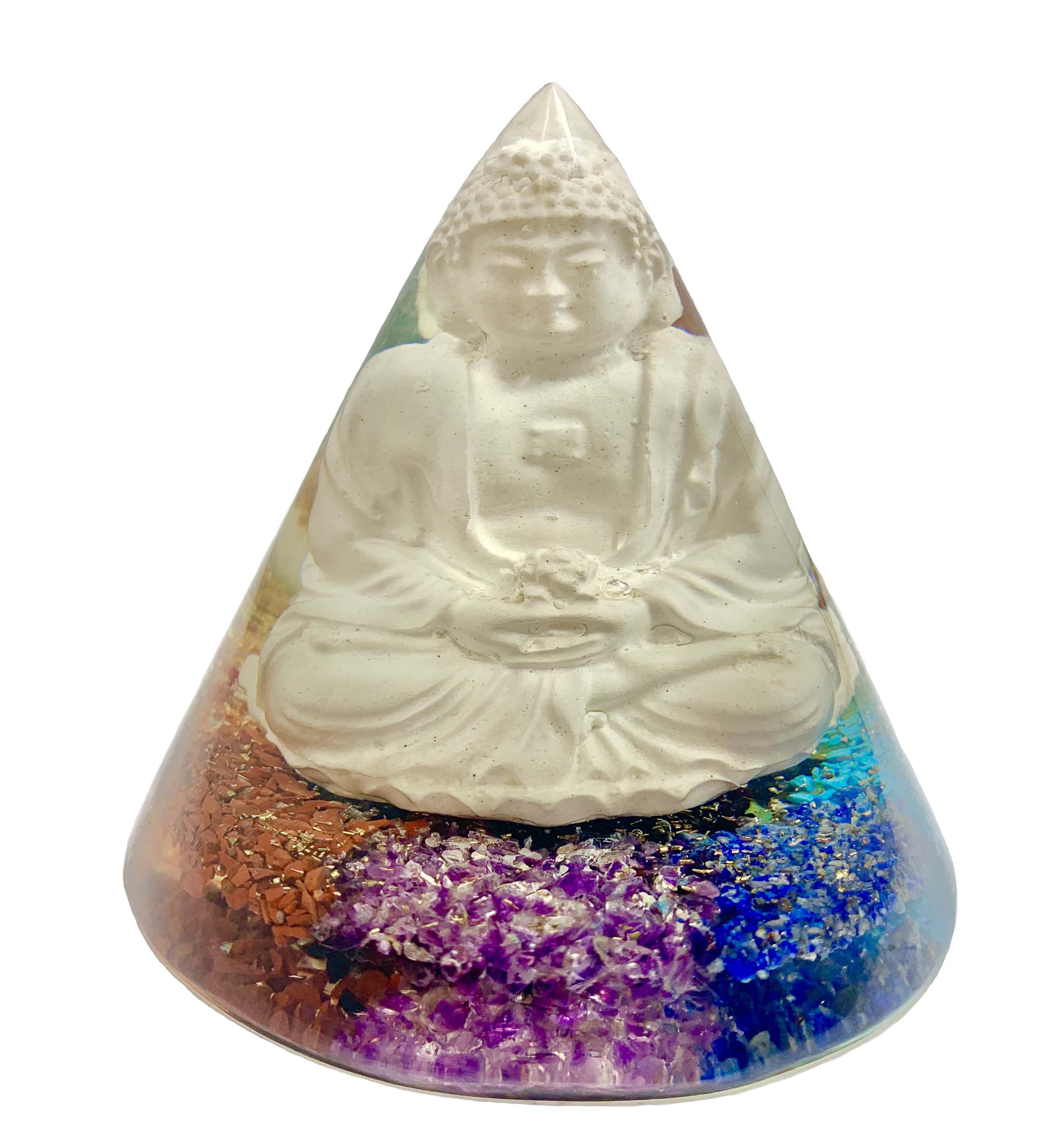 Buddha Orgonite Conical Pyramid