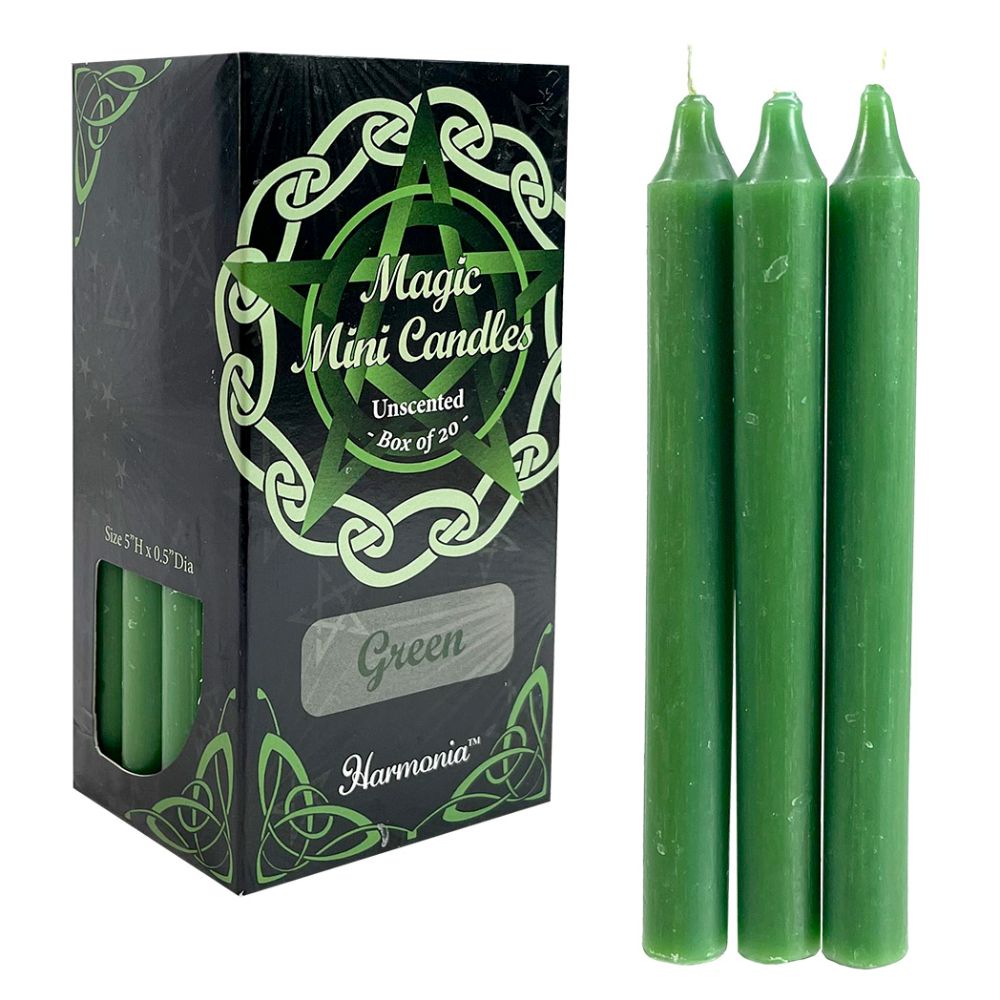 Candle Magic Spell Protection Wicca Candles Rituals - Green