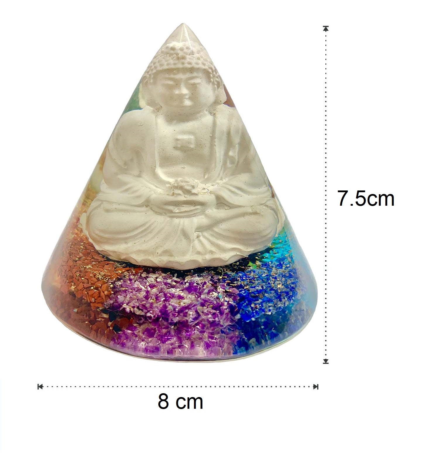 Buddha Orgonite Conical Pyramid