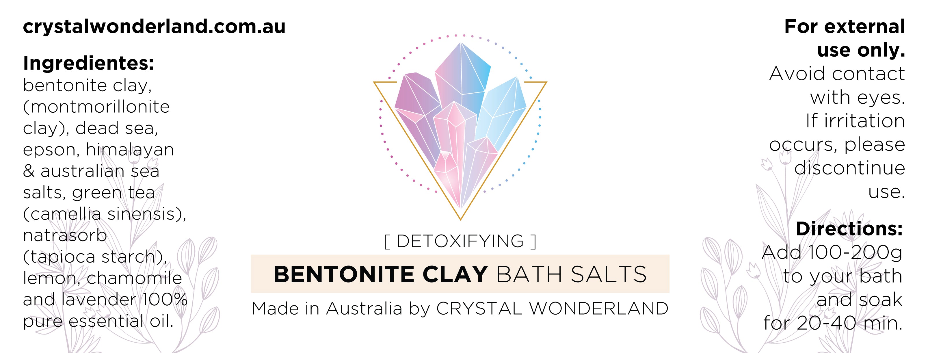 Detoxifying Bentonite Clay Green Tea Bath Salts Soak