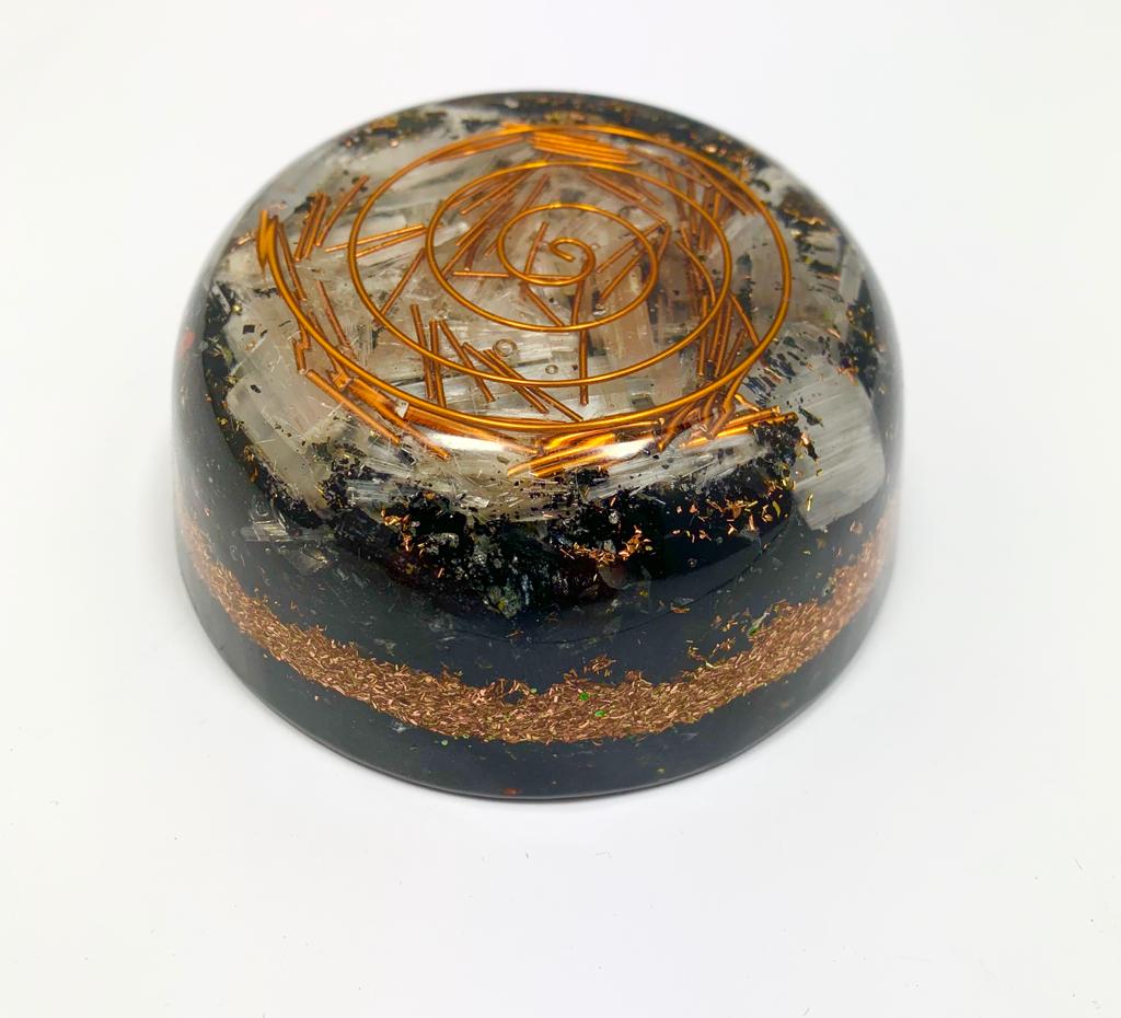 Black Tourmaline Orgonite Tower Buster Dome