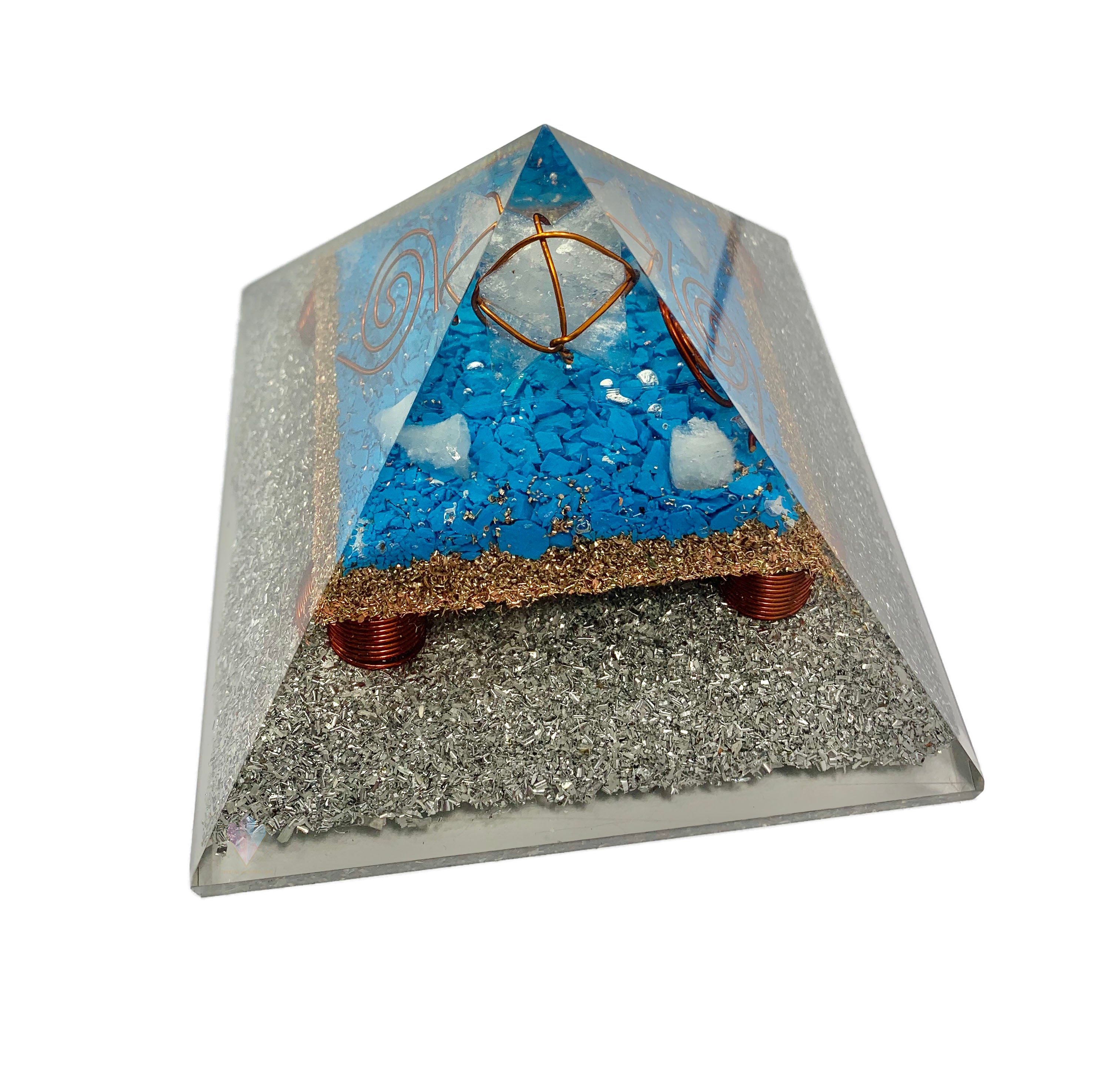 Blue Howlite Merkaba Orgonite Pyramid