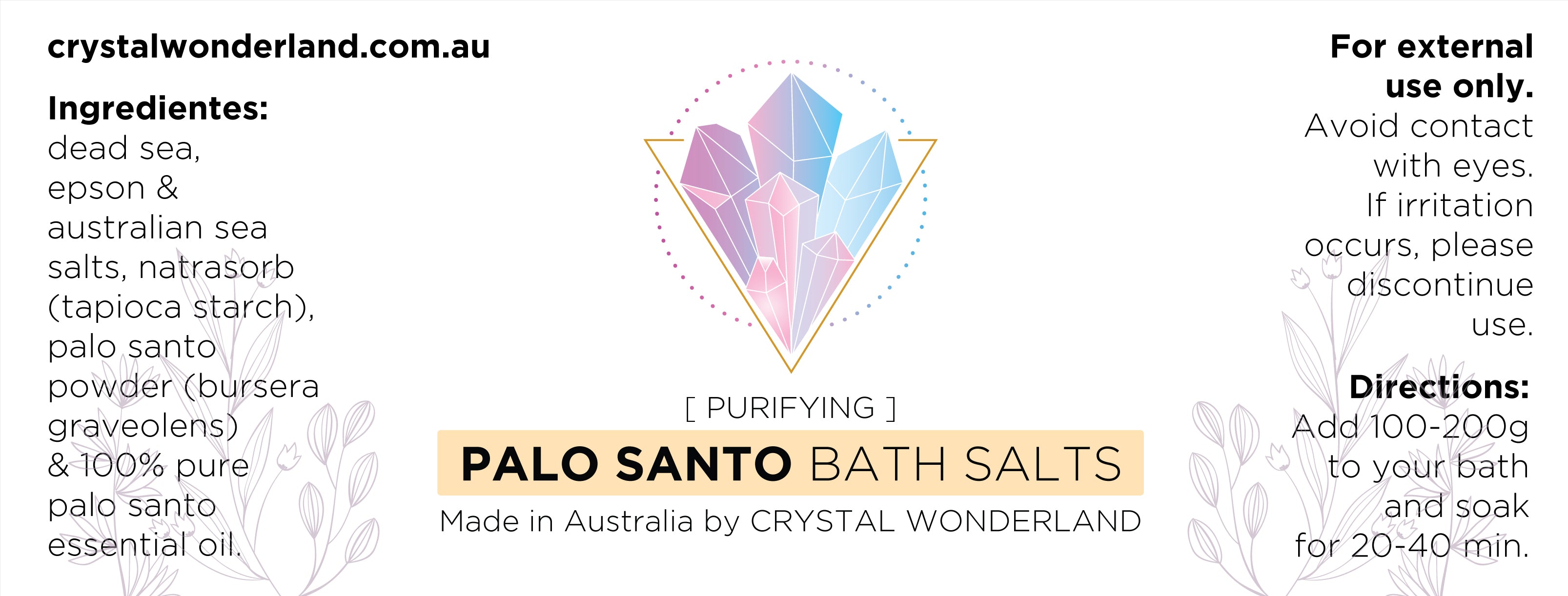Palo Santo Purifying Luxury Bath Salts Soak