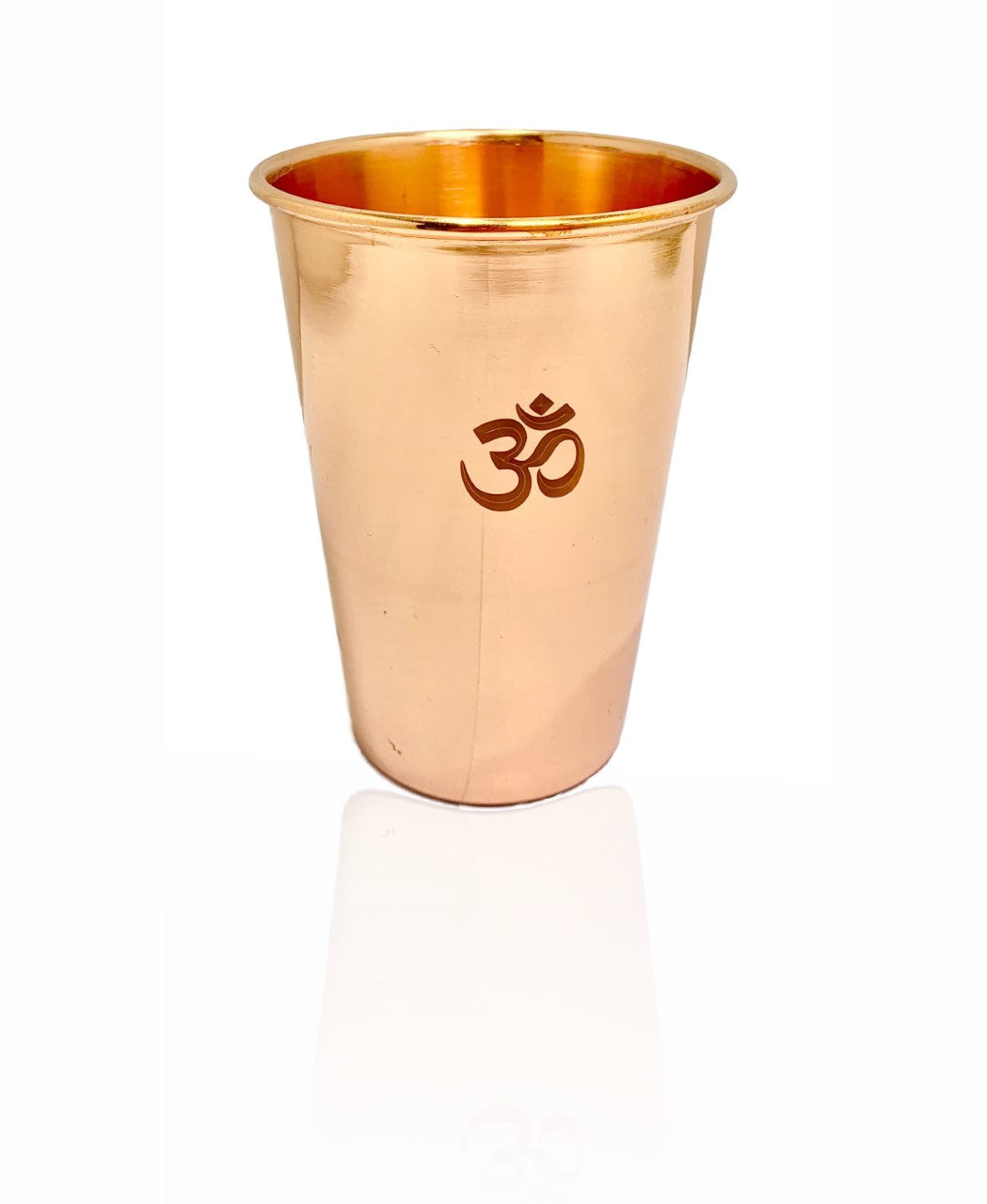 Pure Copper Glass Water Tumbler Om Sign