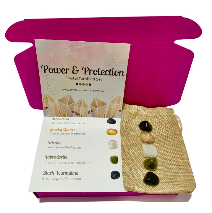 Power & Protection Crystal Tumbled Gift Set