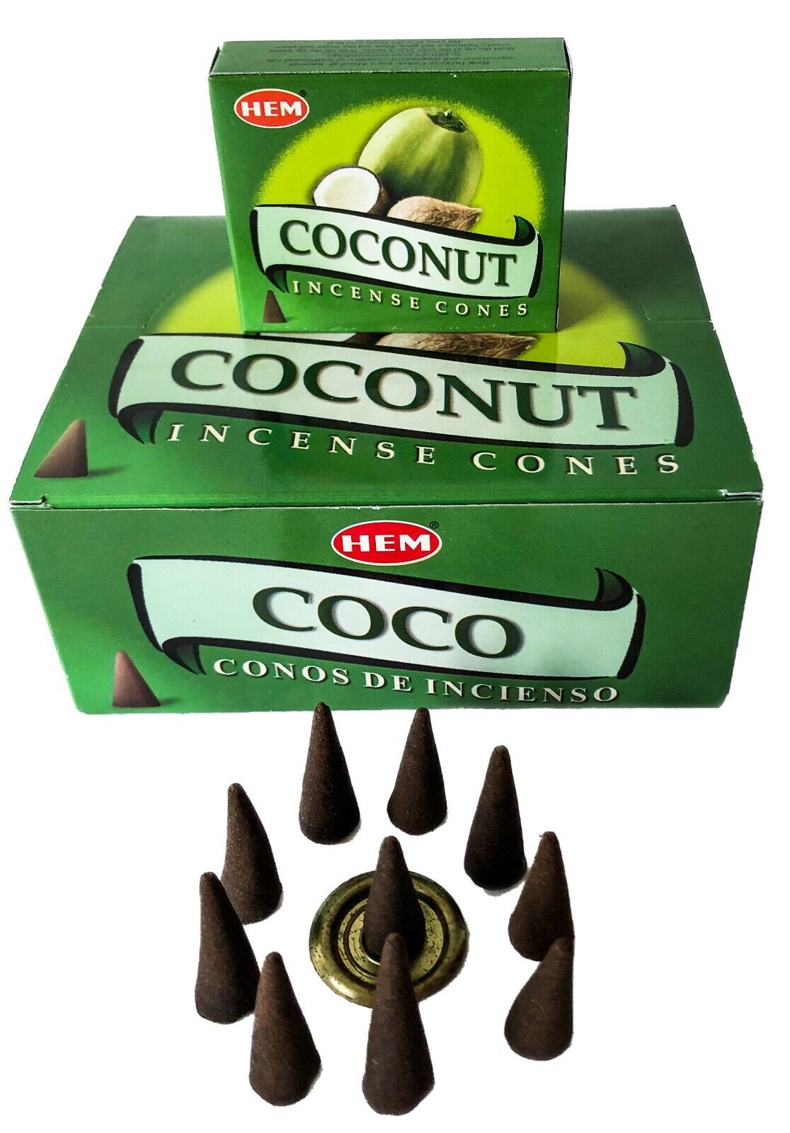 120x Hem Coconut Incense Cones