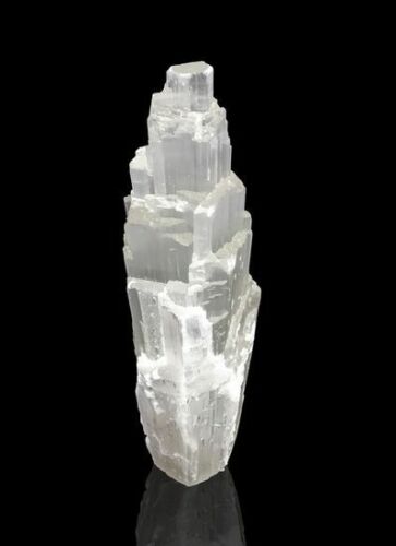 Selenite Crystal Skysraper Tower Lamp 20cm