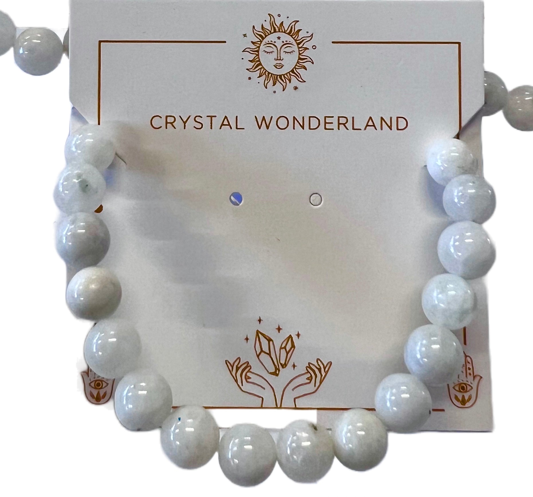 Moonstone Crystal Beads Bracelet 8mm