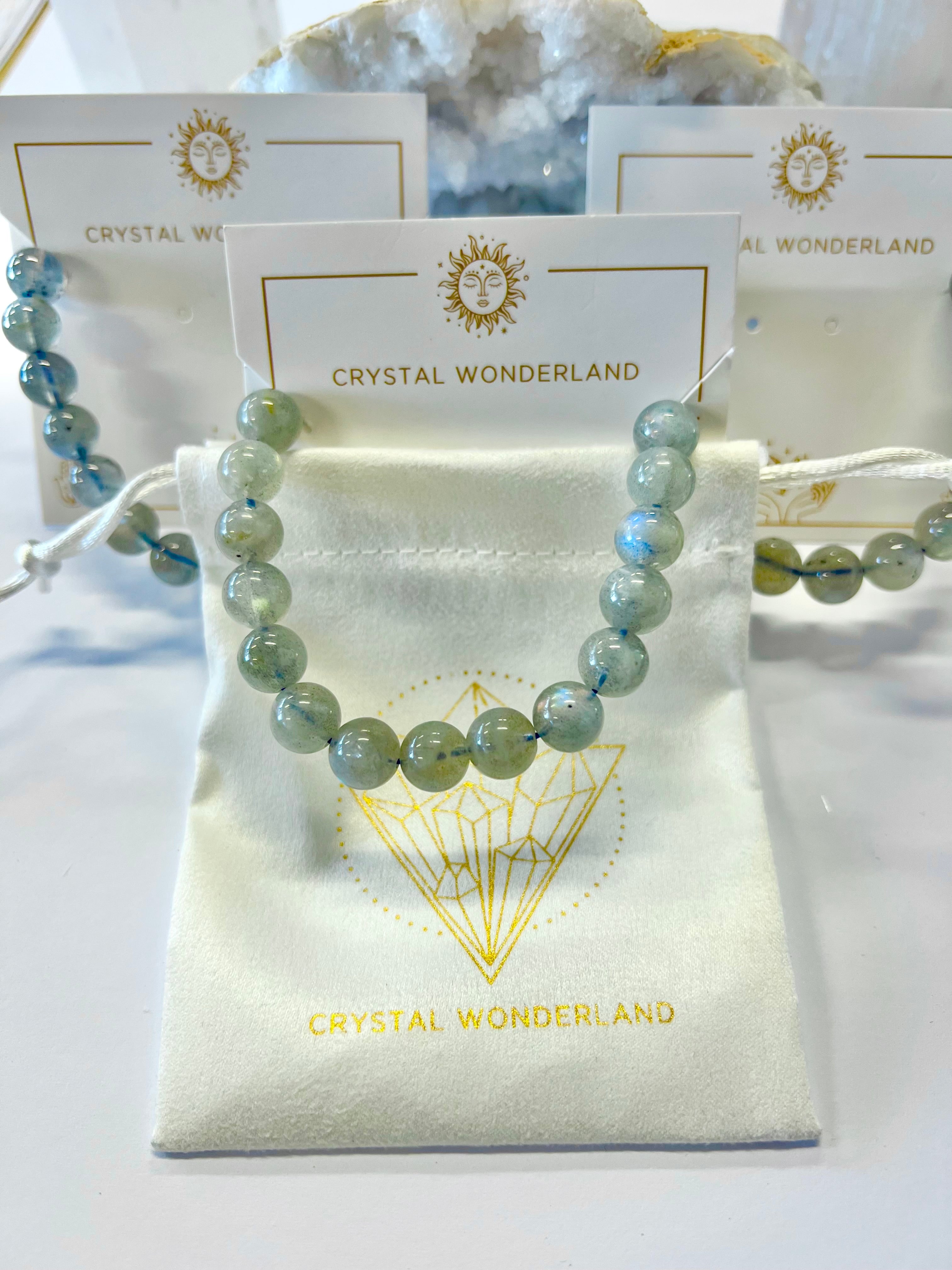 Labradorite Crystal Beads Bracelet 8mm