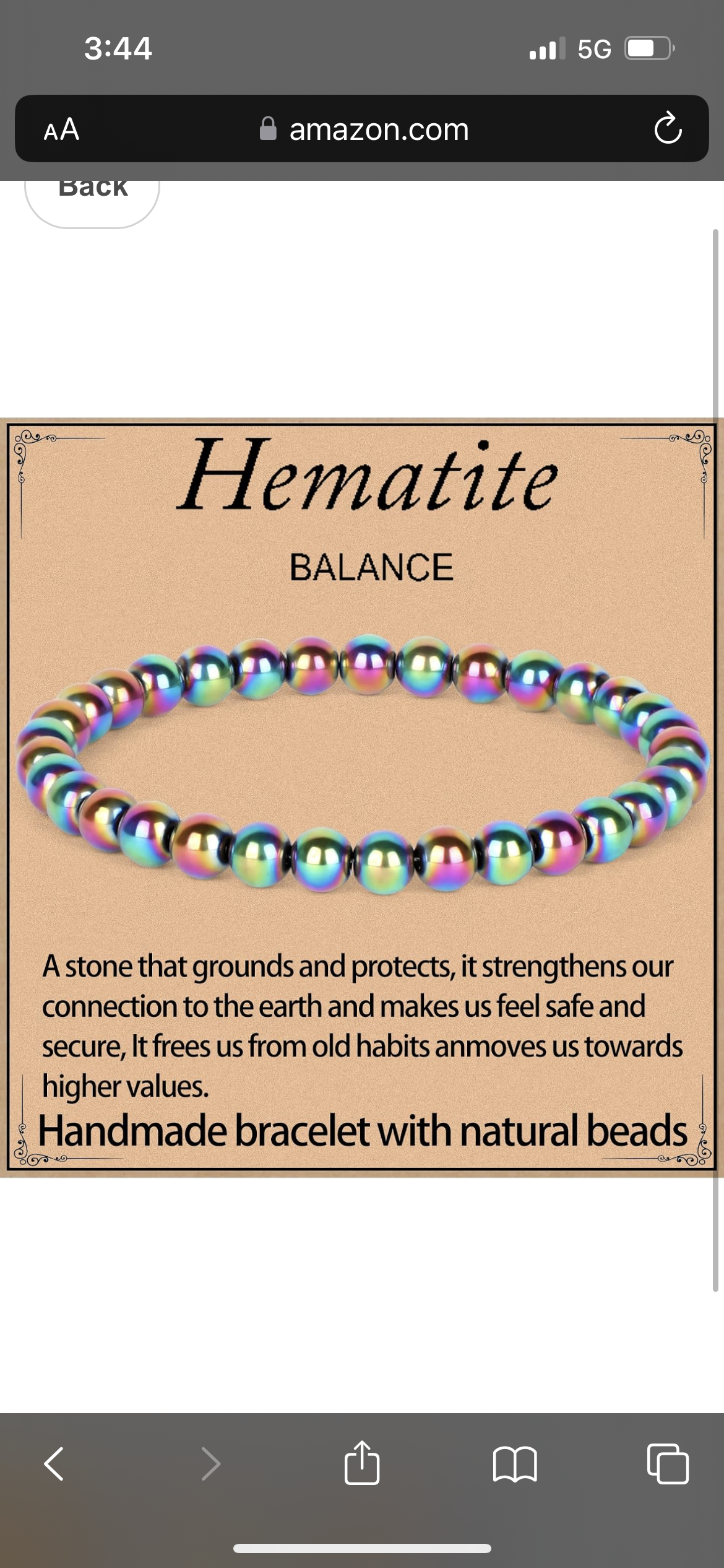 Hematite Rainbowl Bracelet 5-6mm