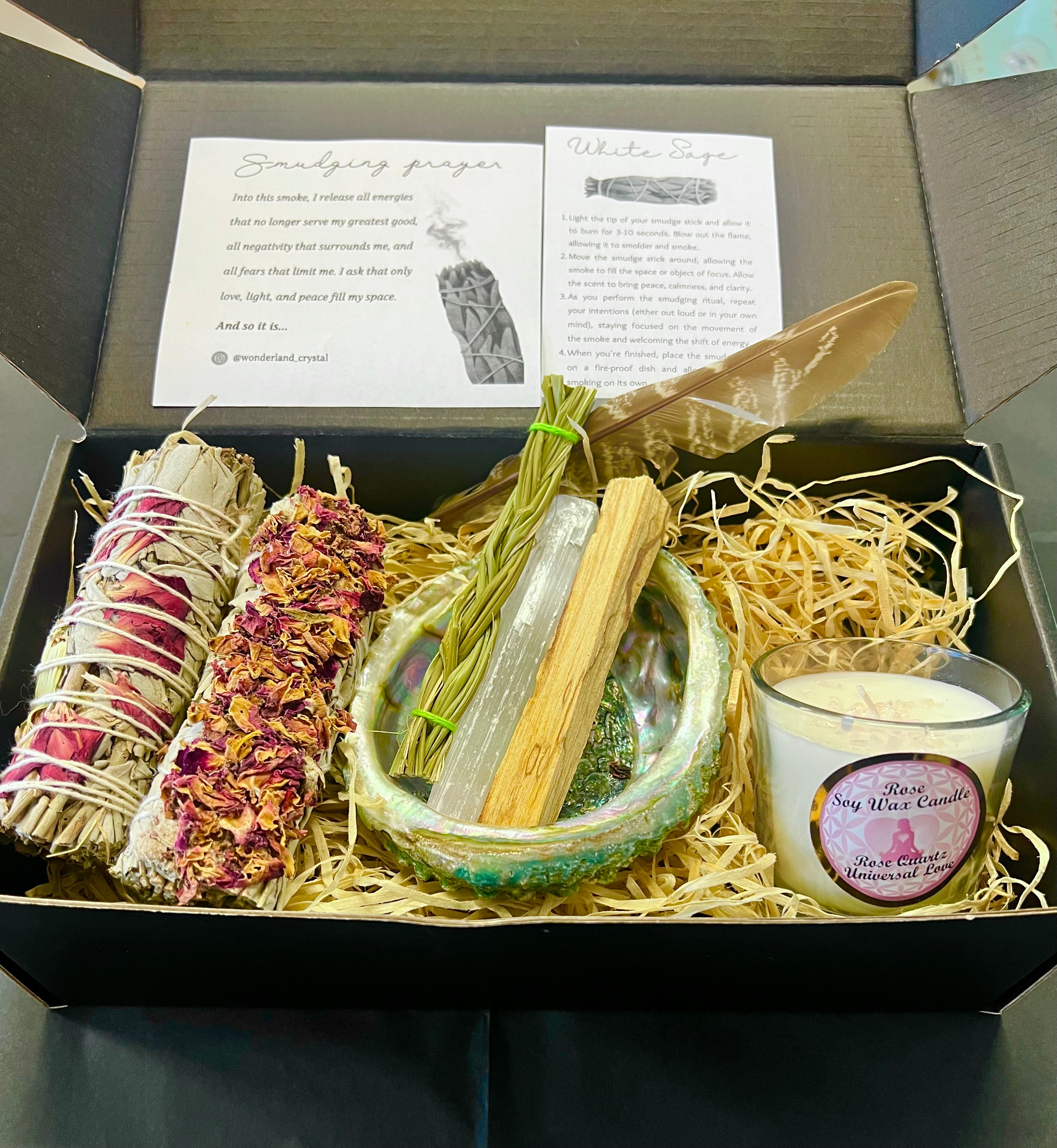 Floral Sage Smudge Gift Set D