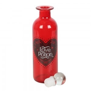 Red Decorative Love Potion Glass Bottle