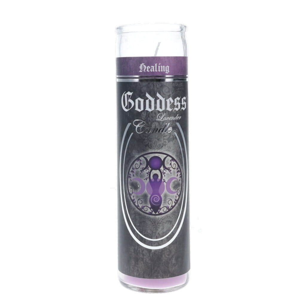 Goddess Lavender Fragranced Glass Tube Candle Healing