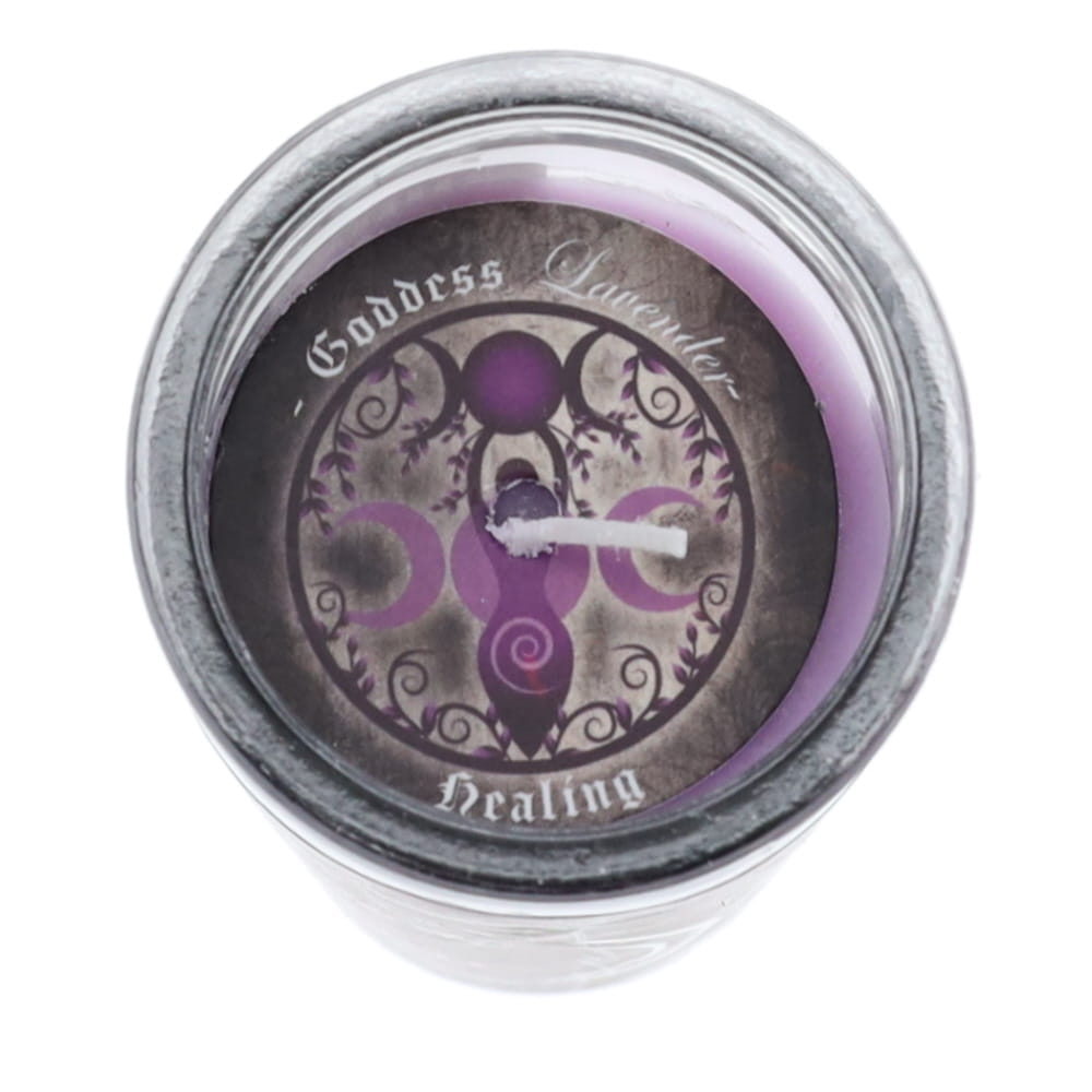 Goddess Lavender Fragranced Glass Tube Candle Healing