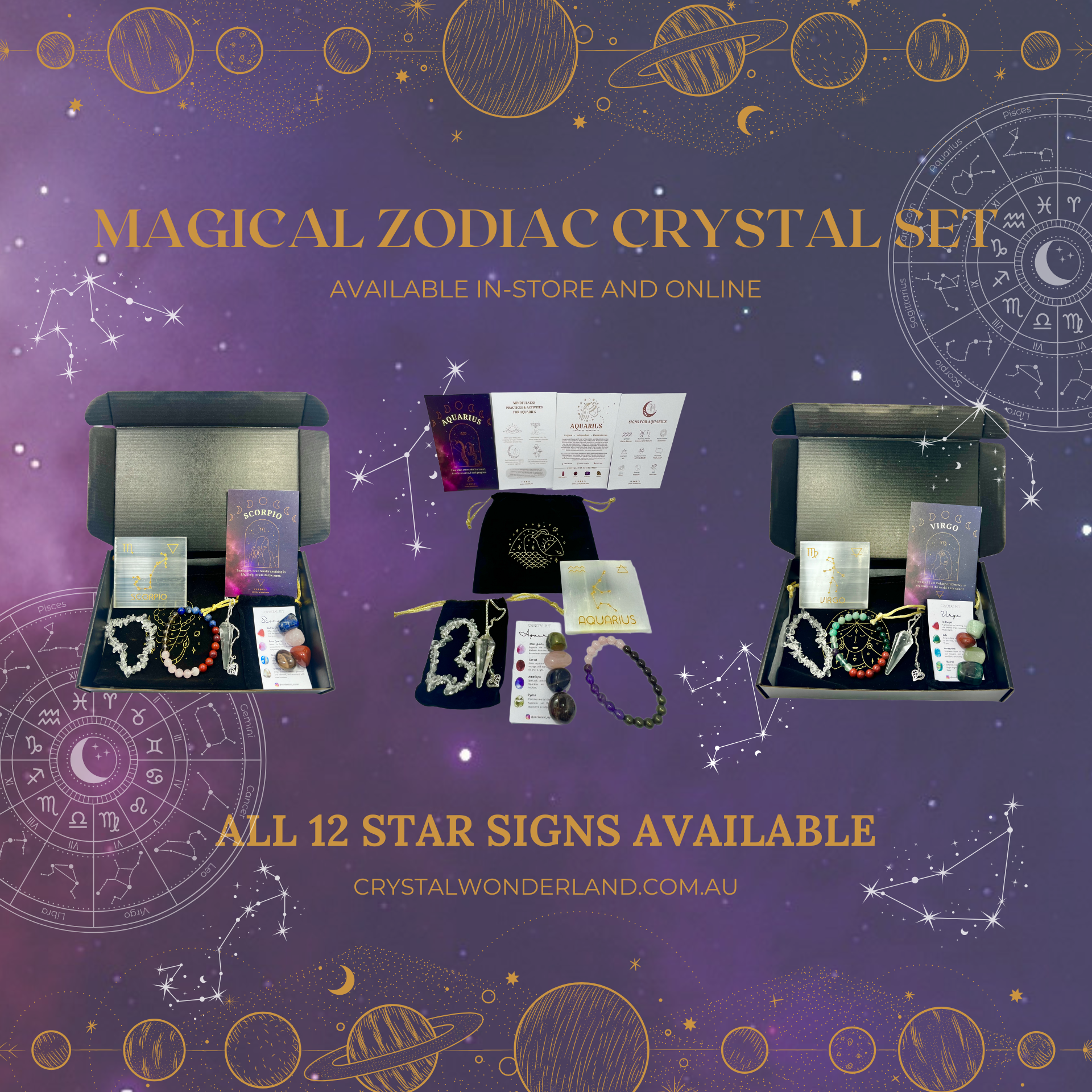 Crystal Wonderland Zodiac Crystal Set Sagittarius