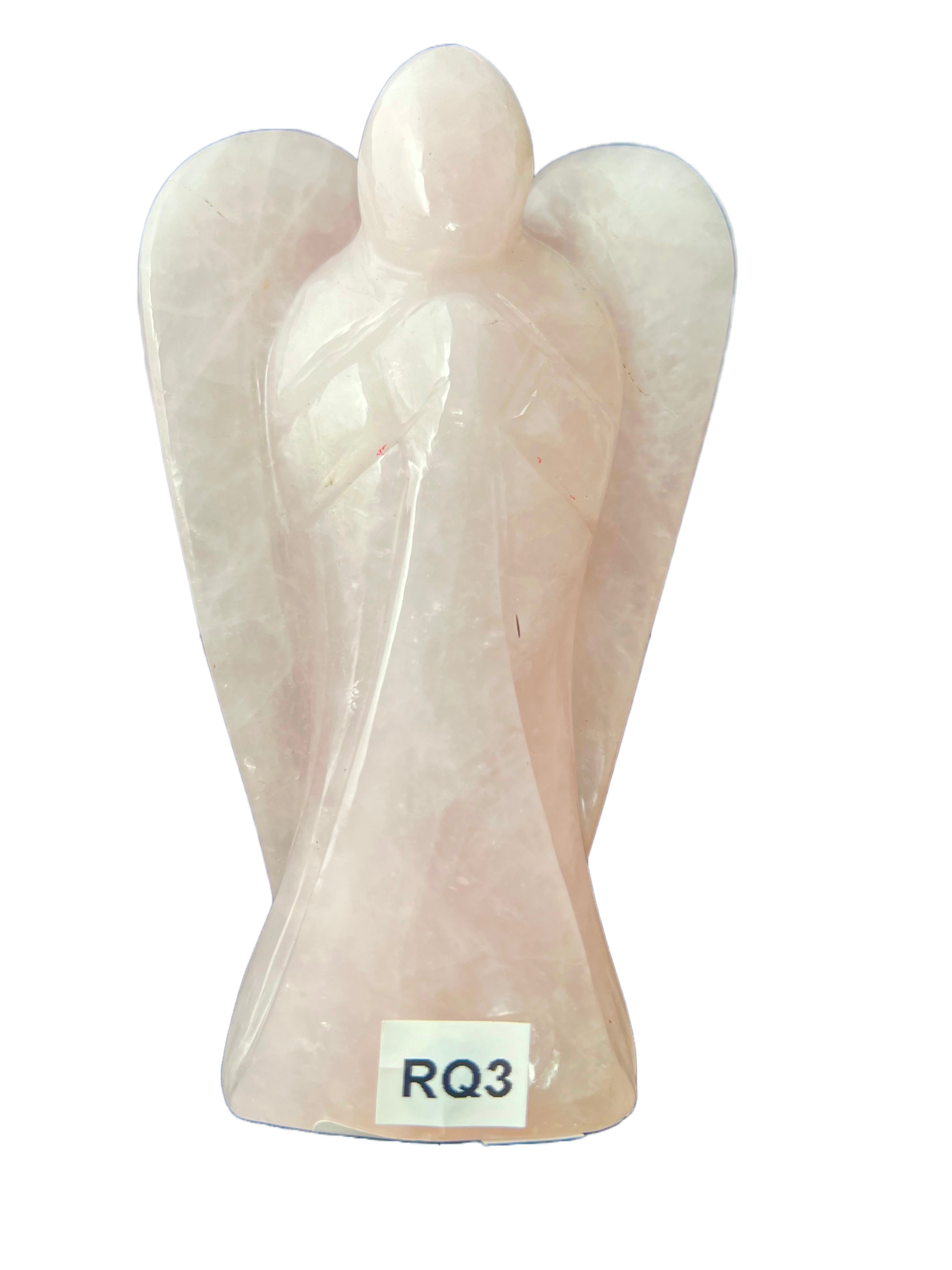 Rose Quartz Crystal Angel Large- ARQ3