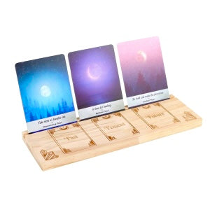 Natural Past Present Future Wooden Tarot Card Stand