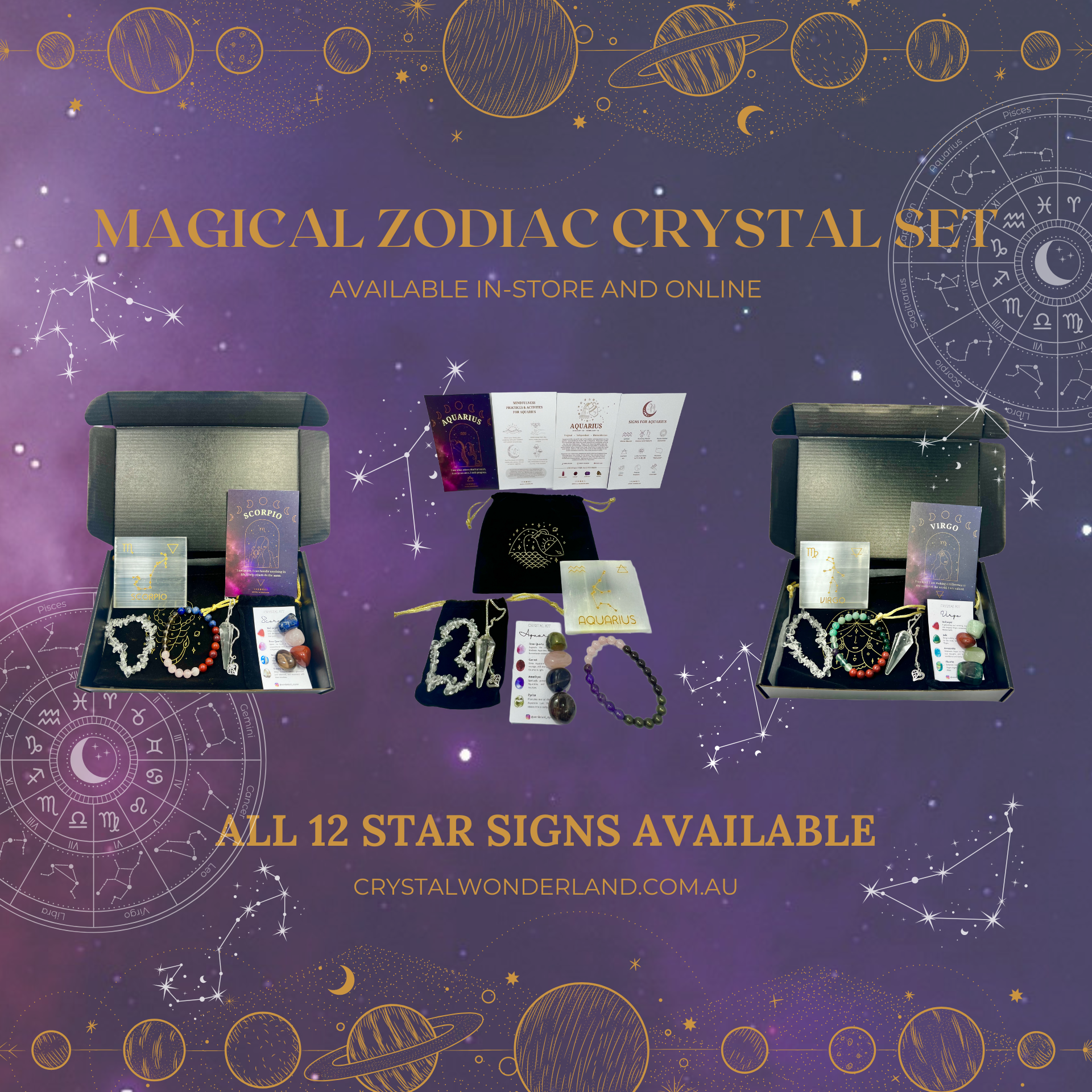 Crystal Wonderland Zodiac Crystal Set Gemini