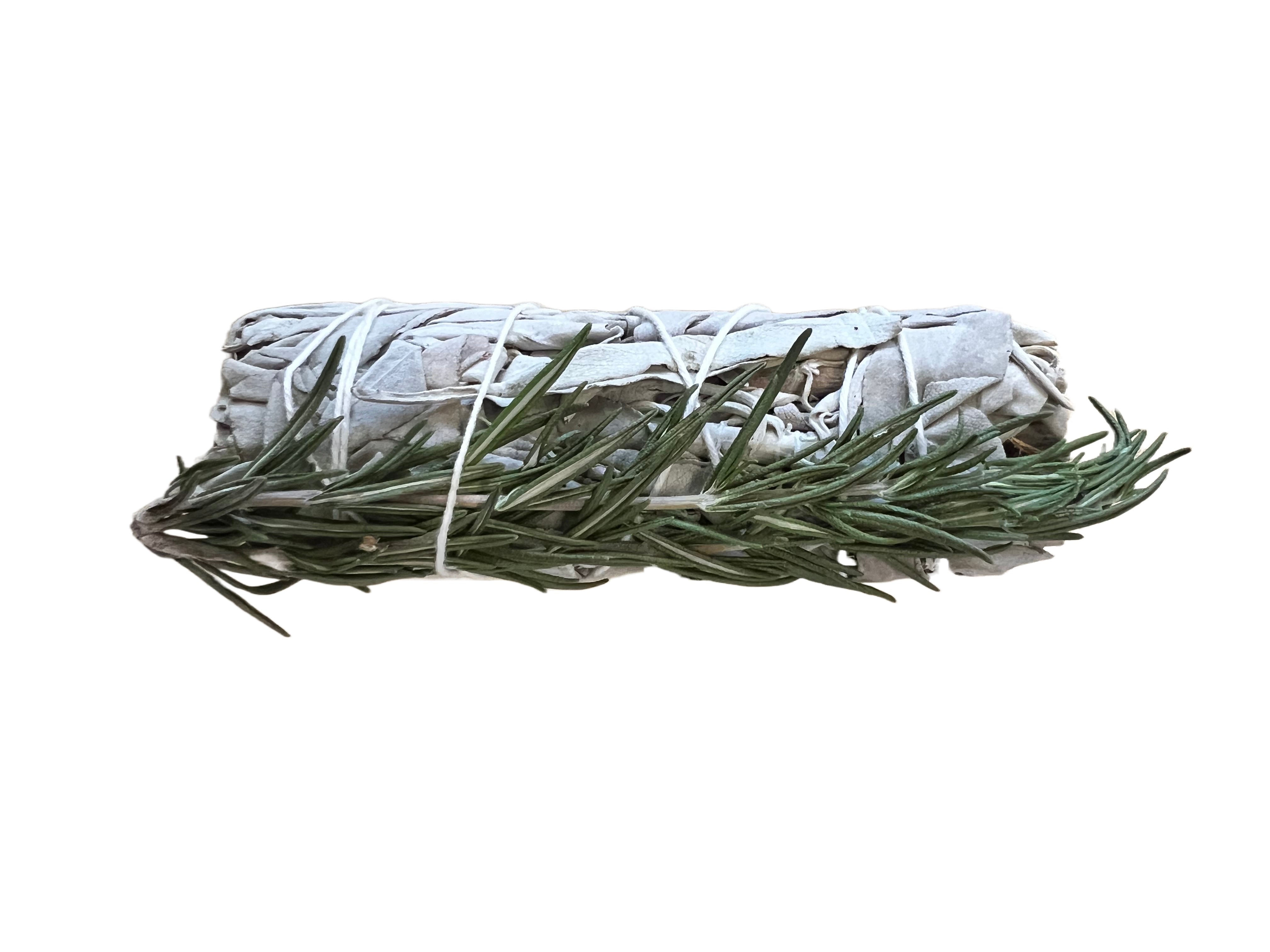 Smudge White Sage with Rosemary Clarity Prosperity and Abundance 2 Units