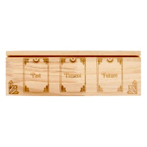 Natural Past Present Future Wooden Tarot Card Stand