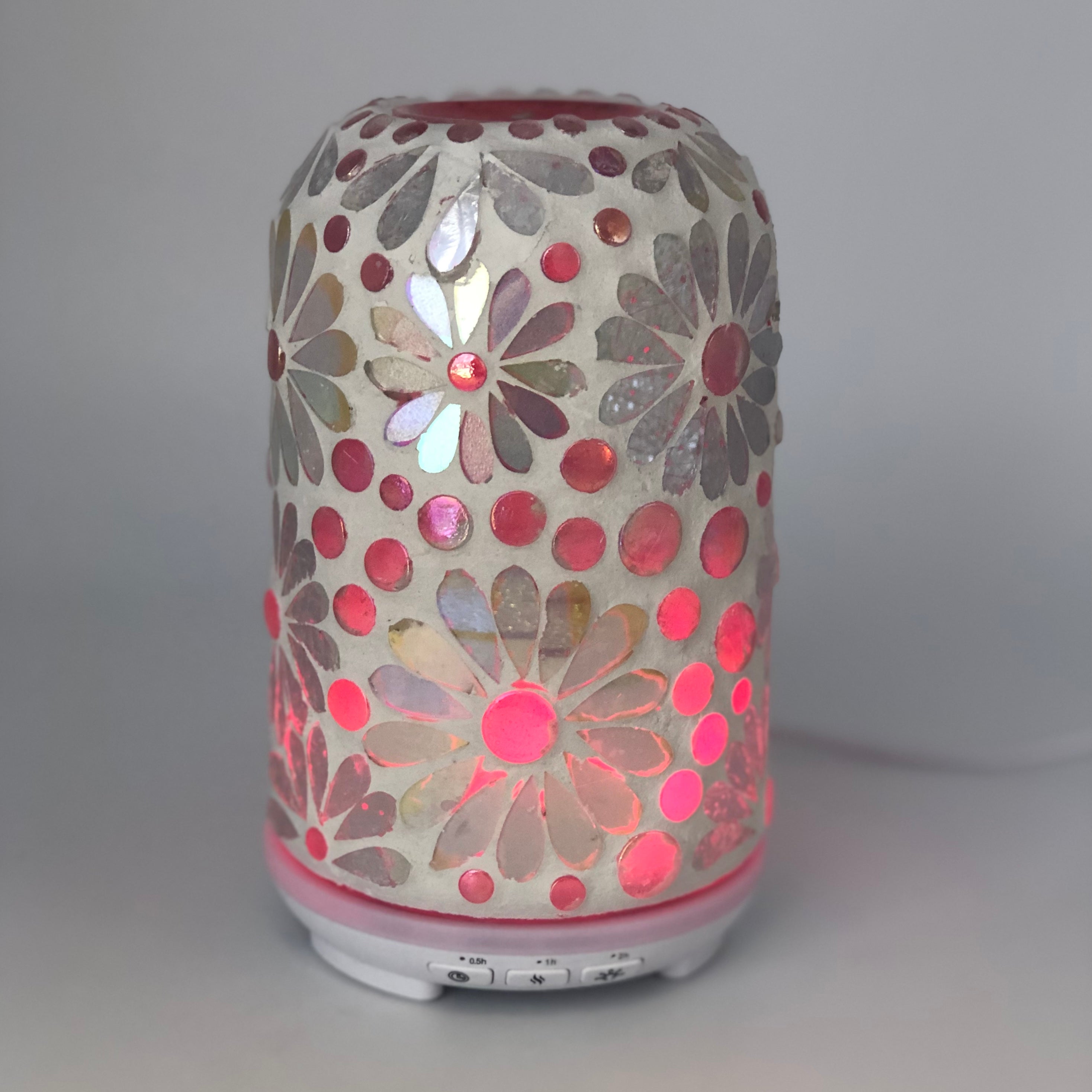 White Flower Glass Mosaic Diffuser Small