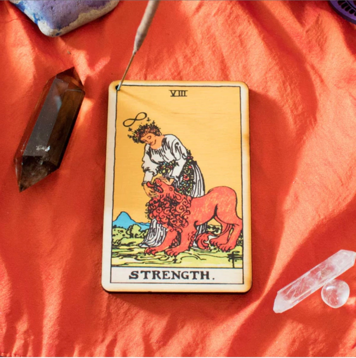 The Strength Tarot Incense Holder Tray
