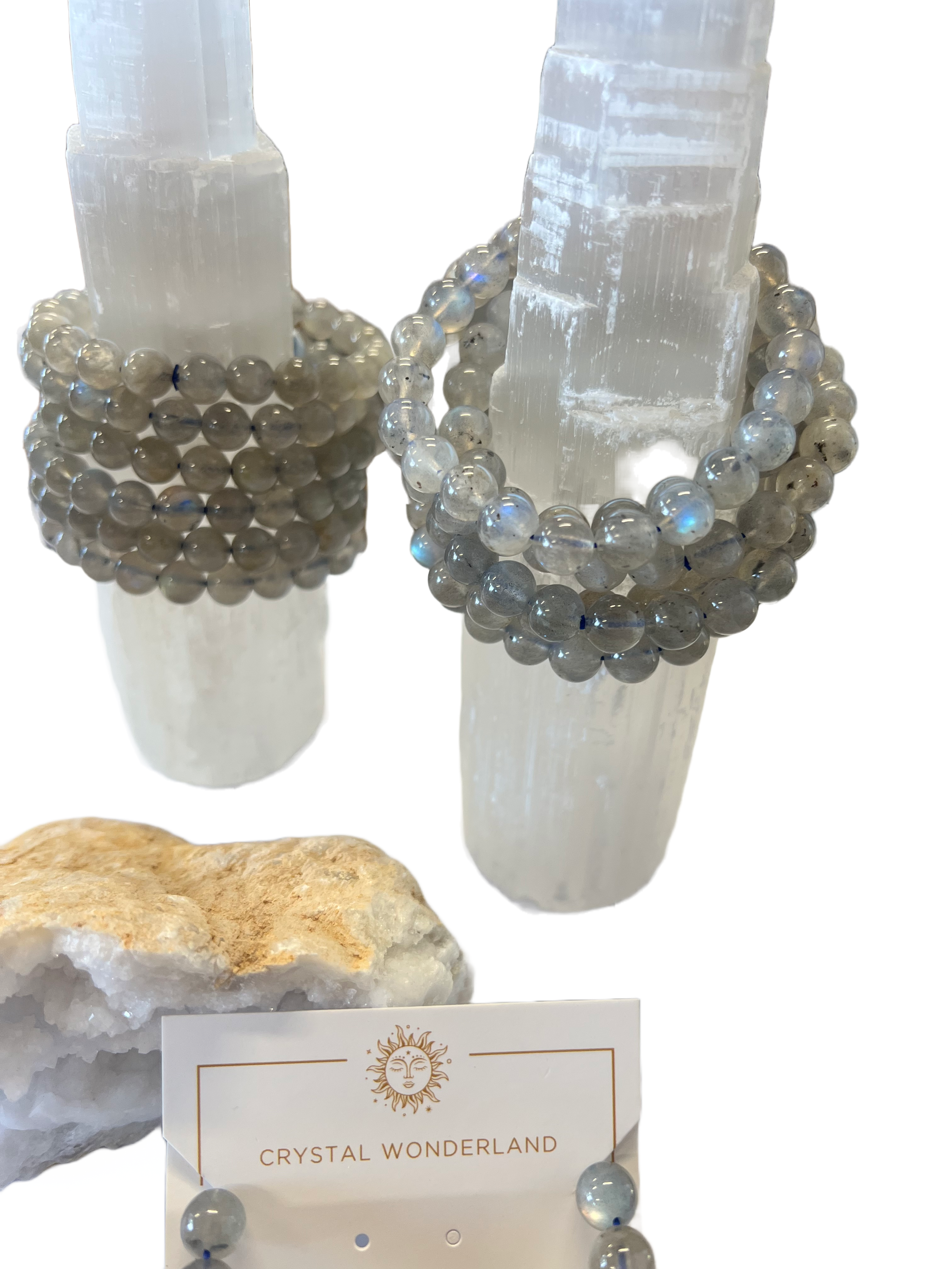 Labradorite Crystal Beads Bracelet 8mm
