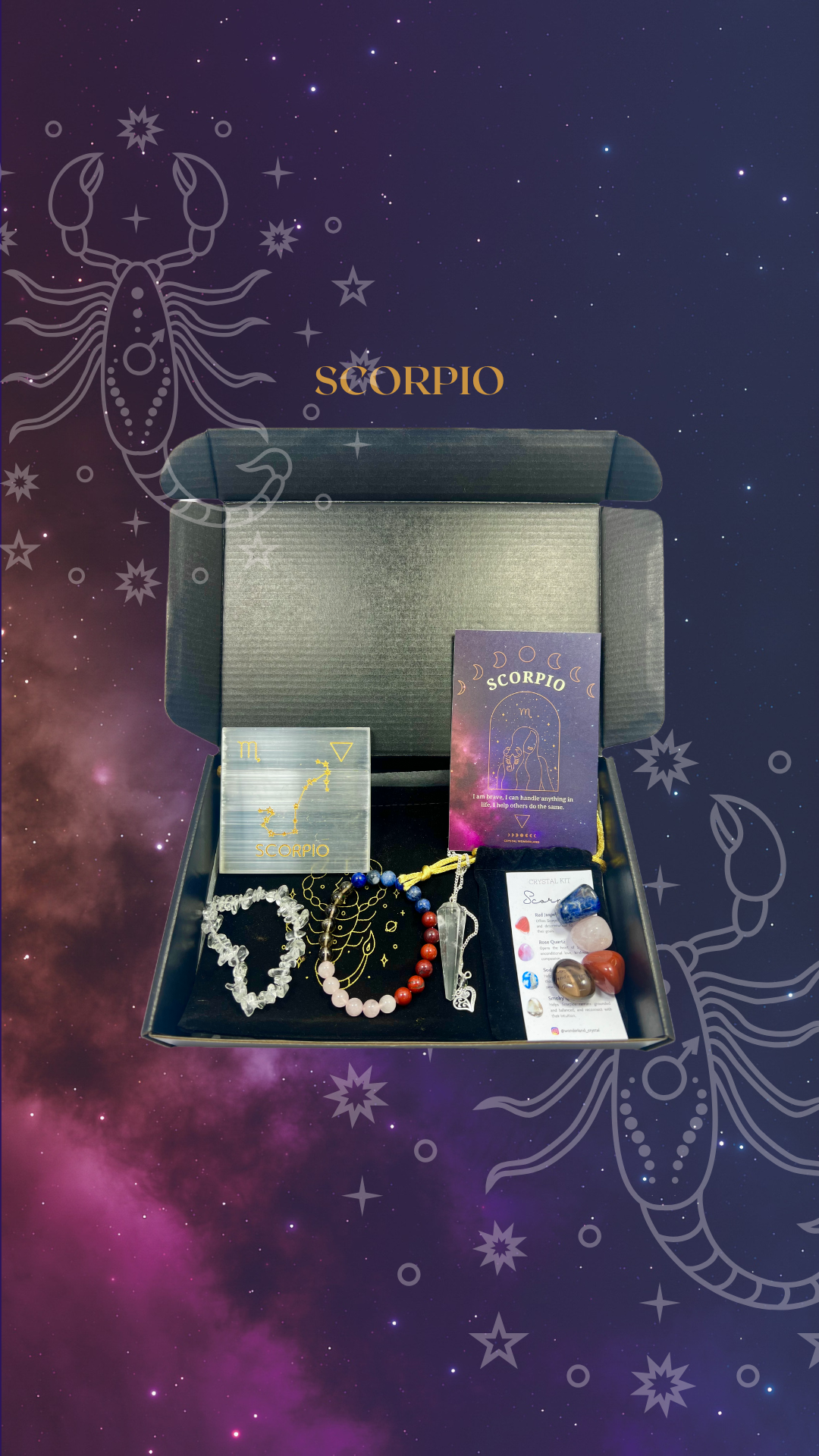 Crystal Wonderland Zodiac Crystal Set Scorpio