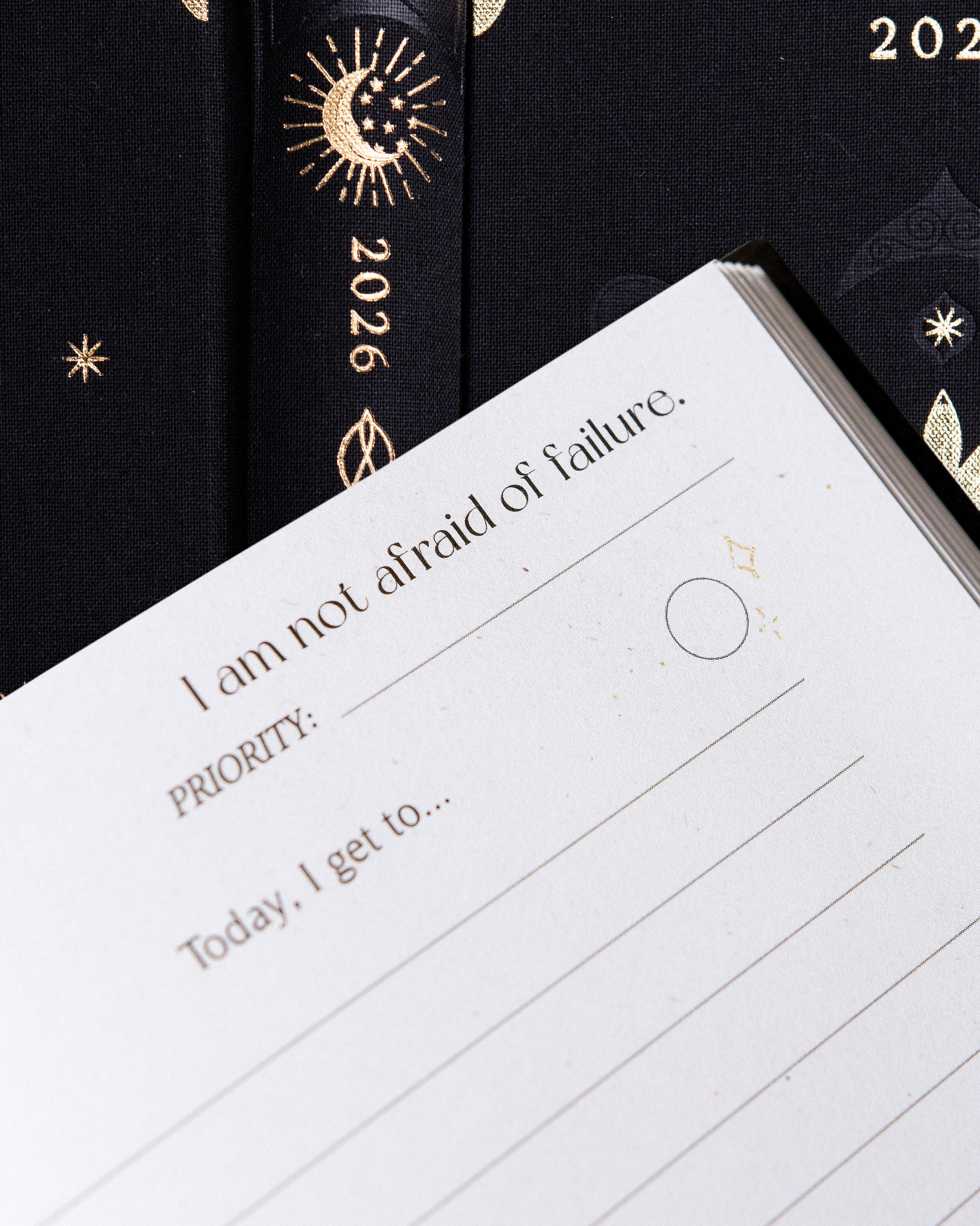 Dreamy Moons 2026 Daily Planner Rich Burgundy