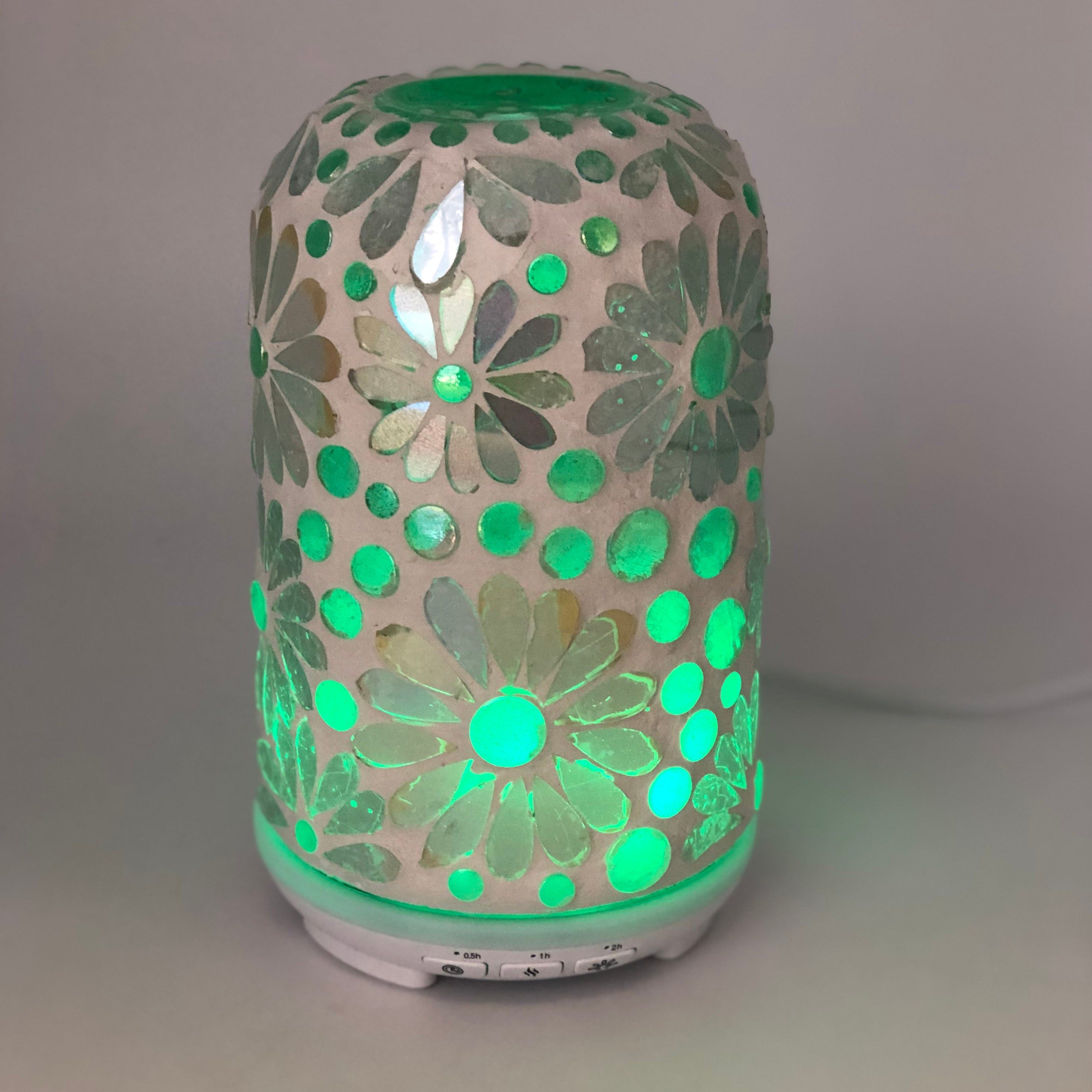 White Flower Glass Mosaic Diffuser Small