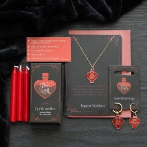 Gold Tone Love Potion Enamel And Stainless Steel Earrings