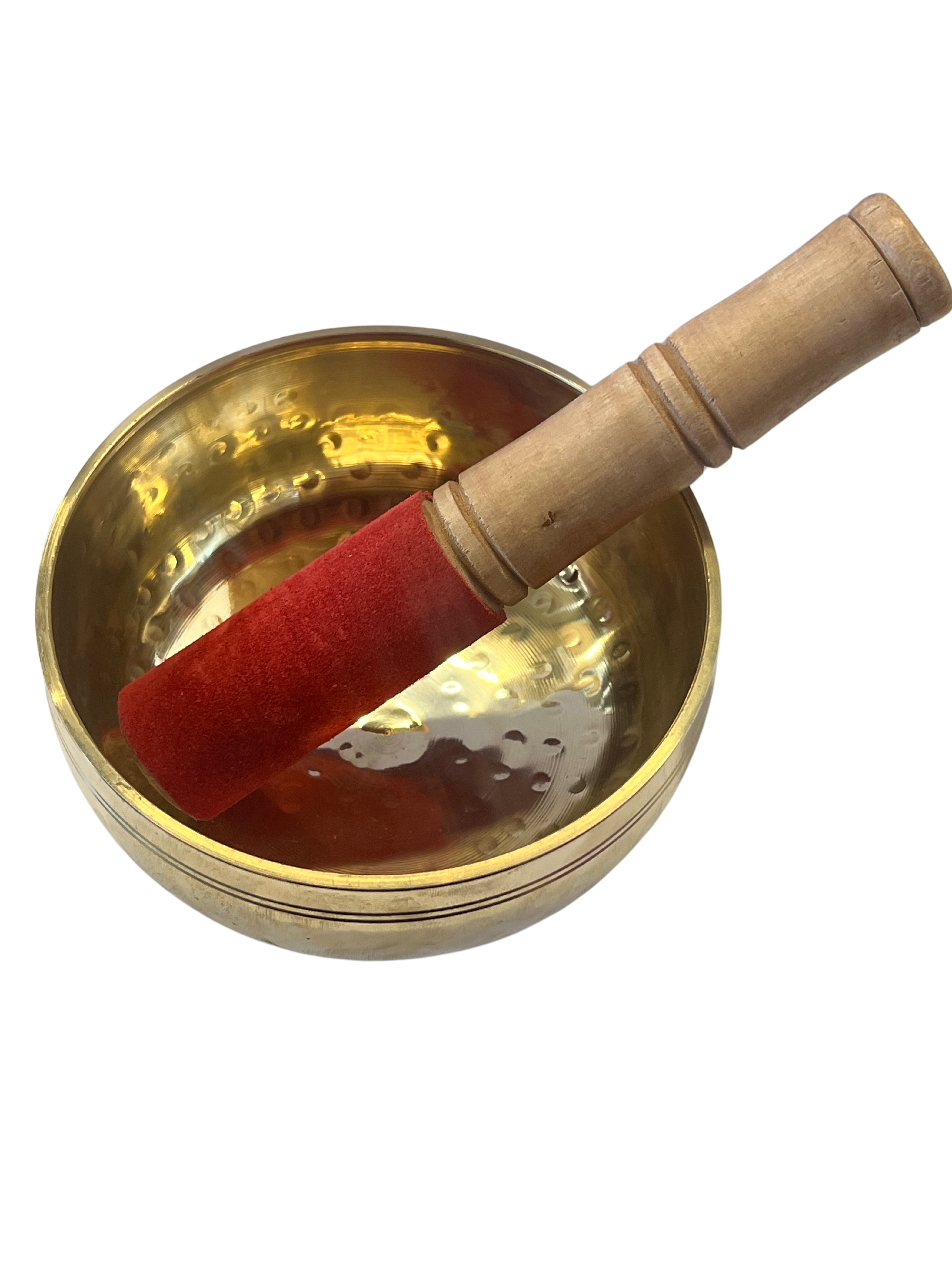 Singing Bowl Hammered Brass 12.5 cm