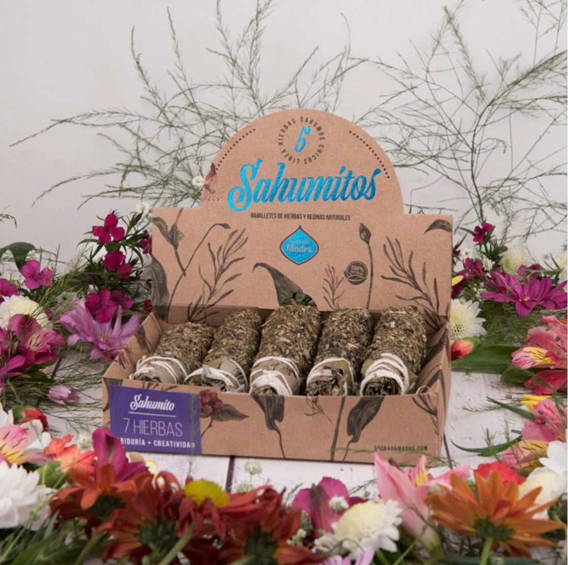 5 Pieces Sahumitos Smudge Box Stick - 7 Herbs