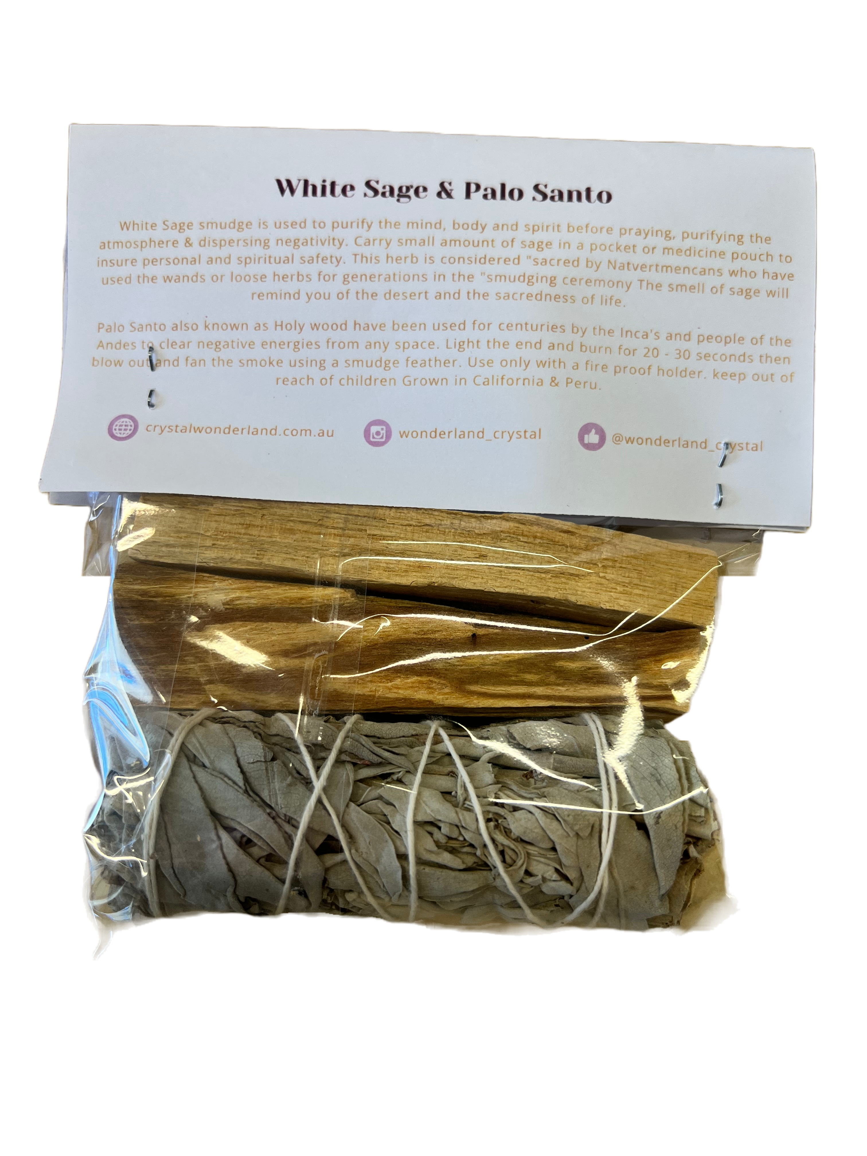 Palo Santo and White Sage Smudge Stick