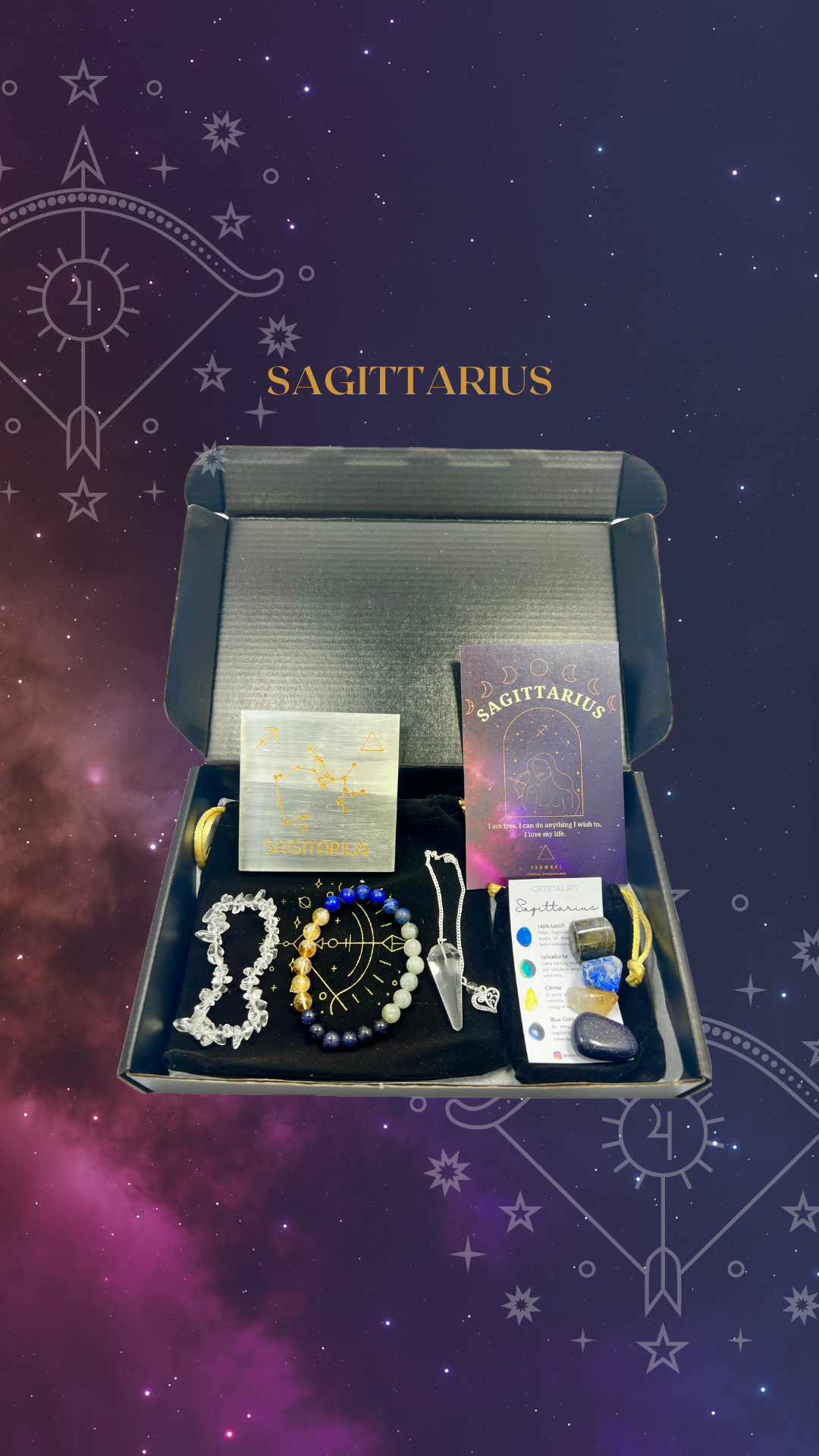 Crystal Wonderland Zodiac Crystal Set Sagittarius