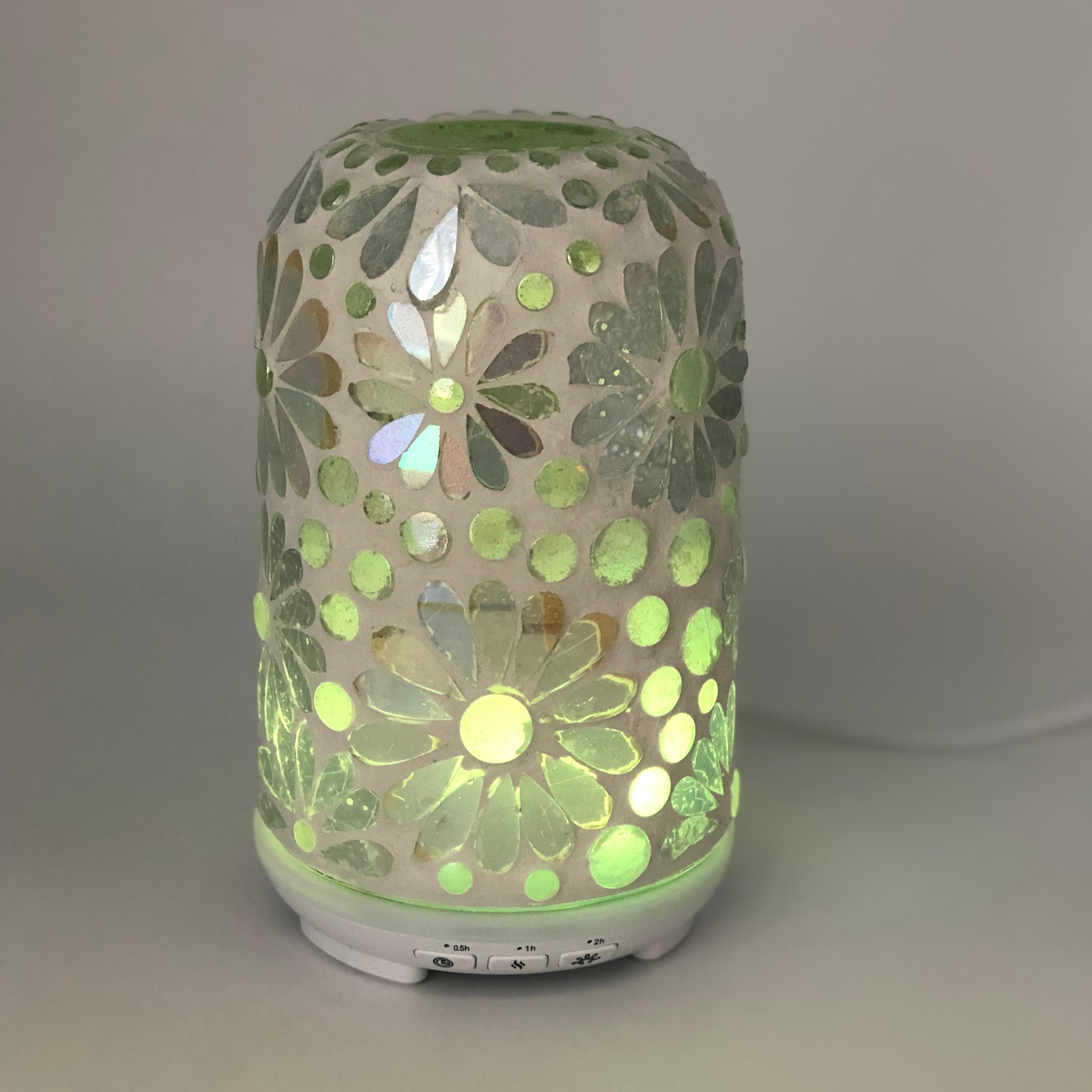 White Flower Glass Mosaic Diffuser Small