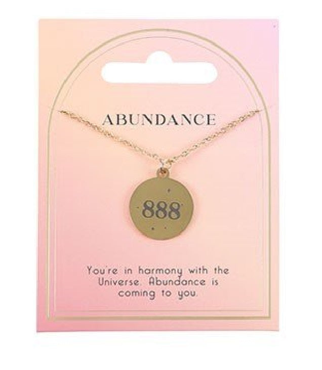 Angel Number 888 Abundance Pendant Necklace