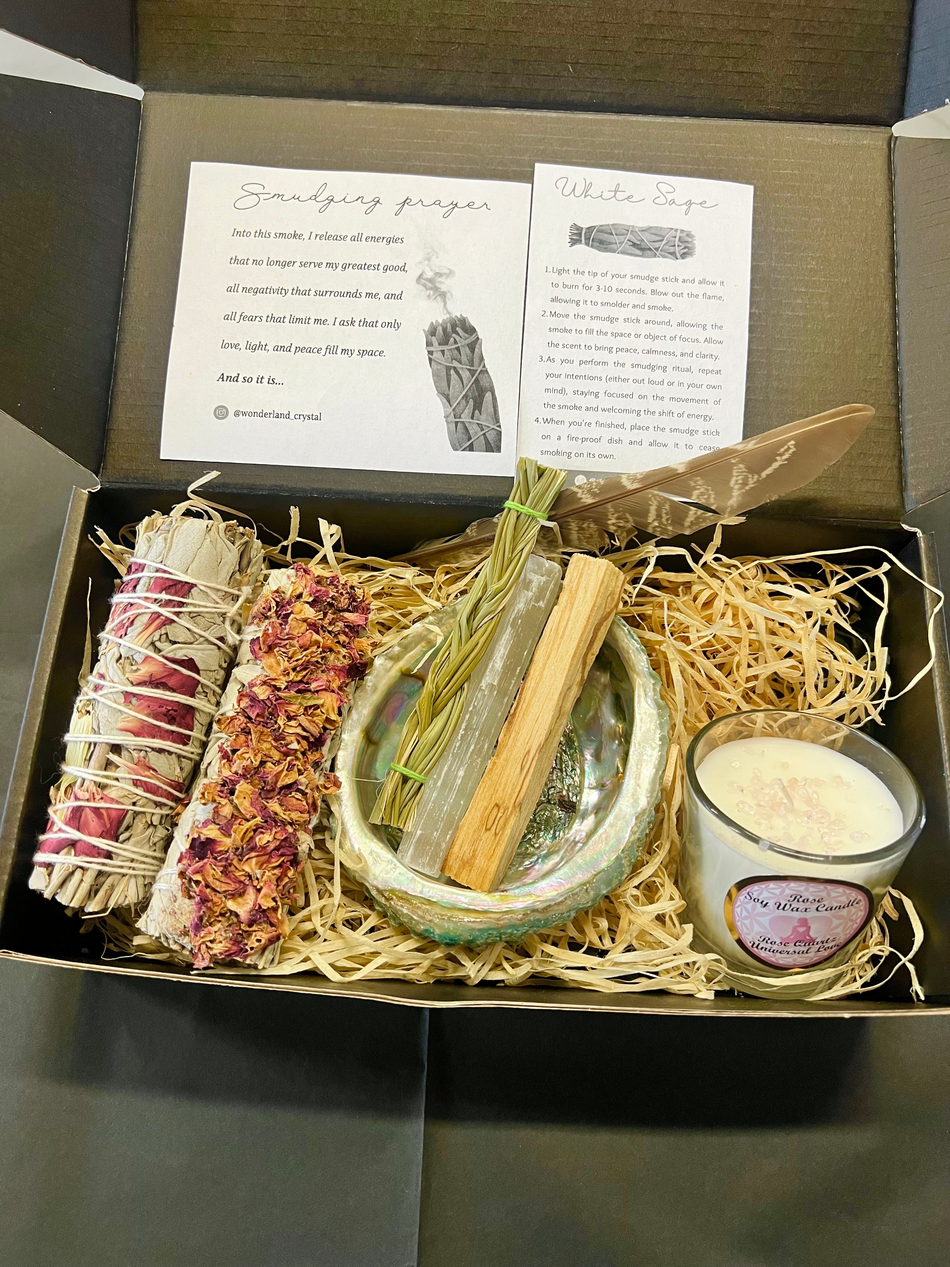 Floral Sage Smudge Gift Set D