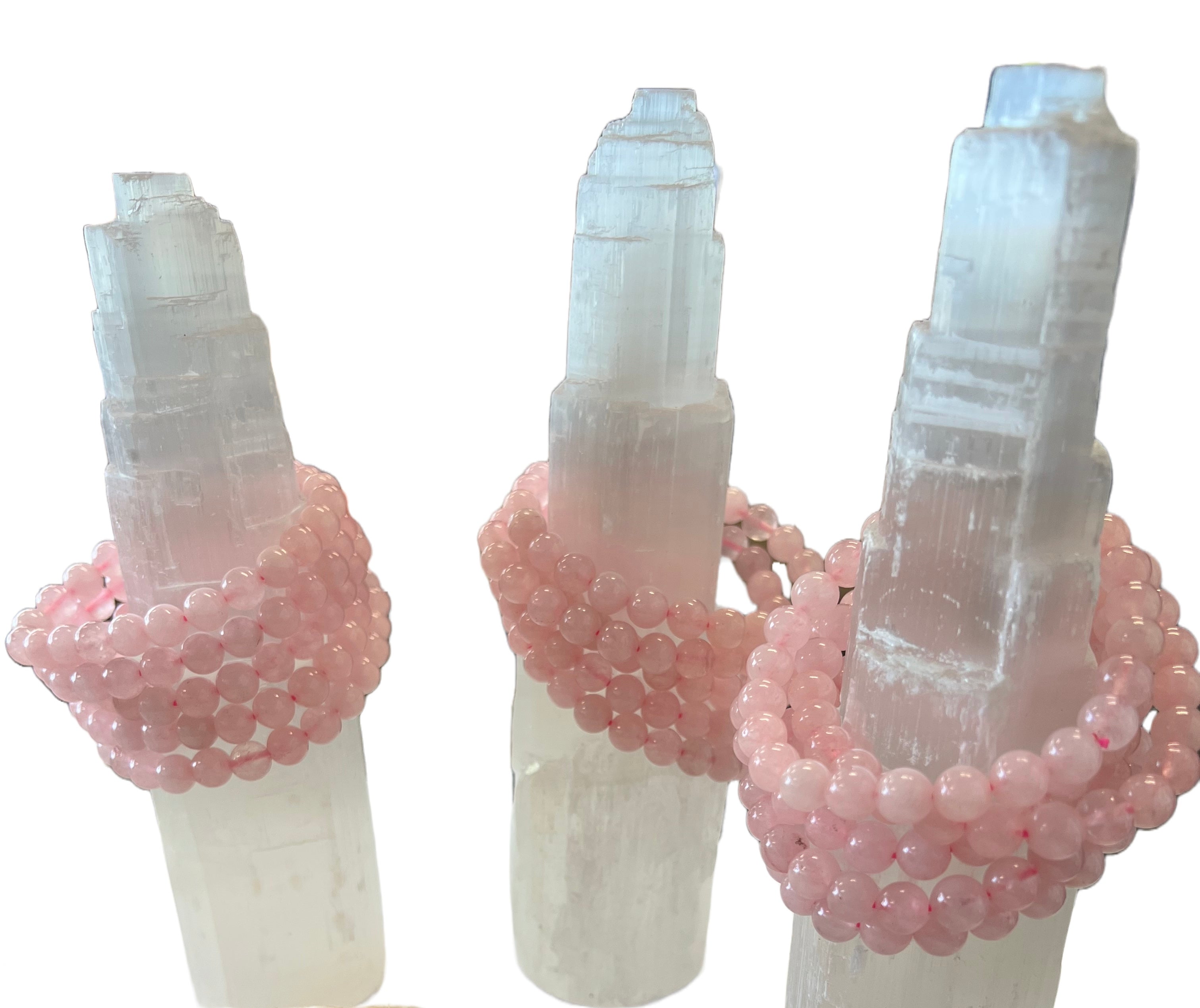 Rose Quartz Crystal Beads Bracelet 8mm