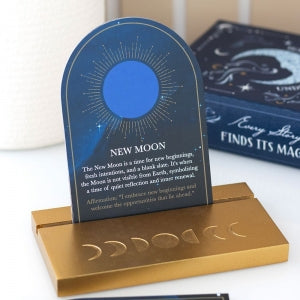 Moon phase 8 cards with wooden stand