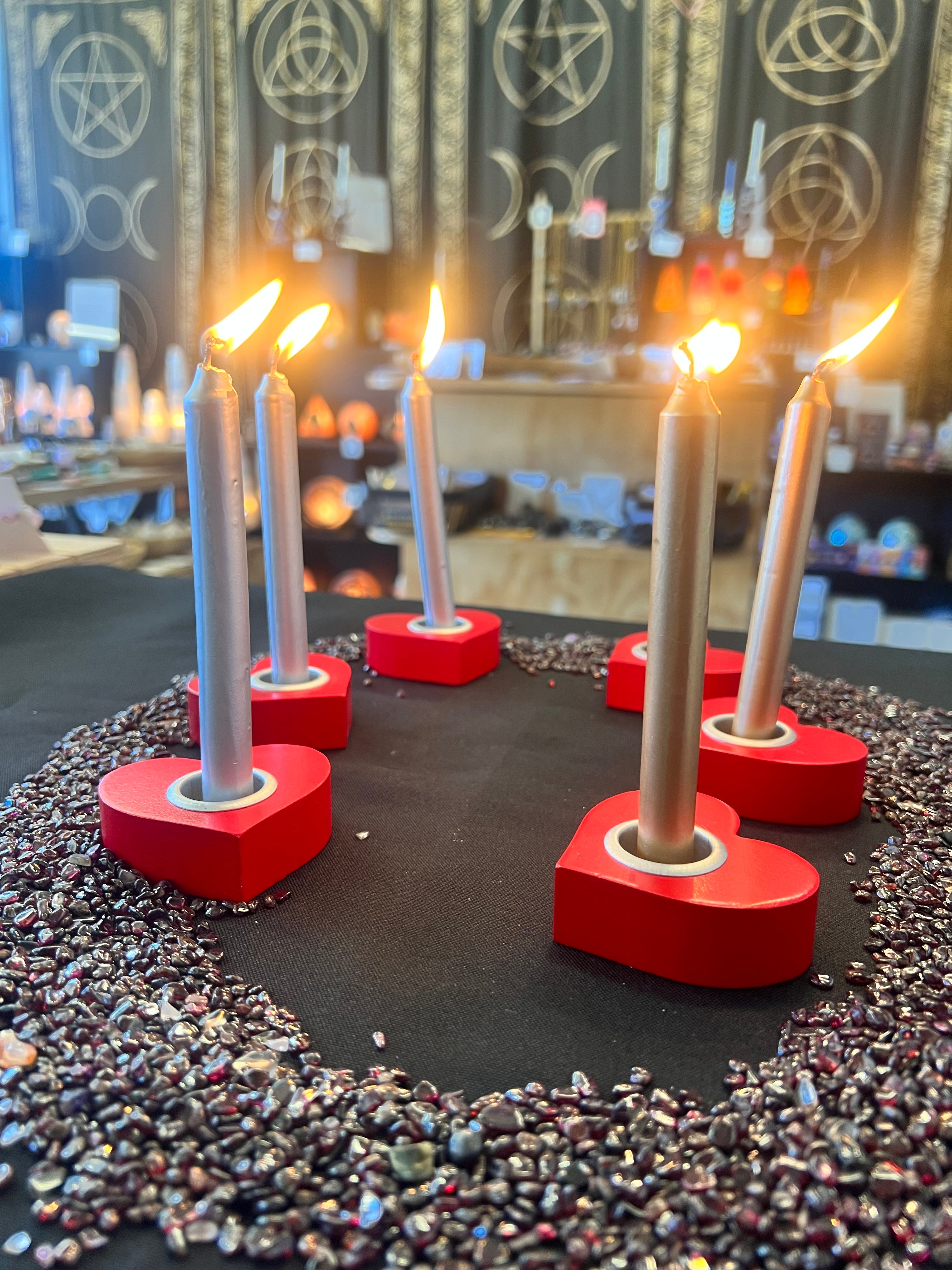 MDF Heart Tea light Candle Holder