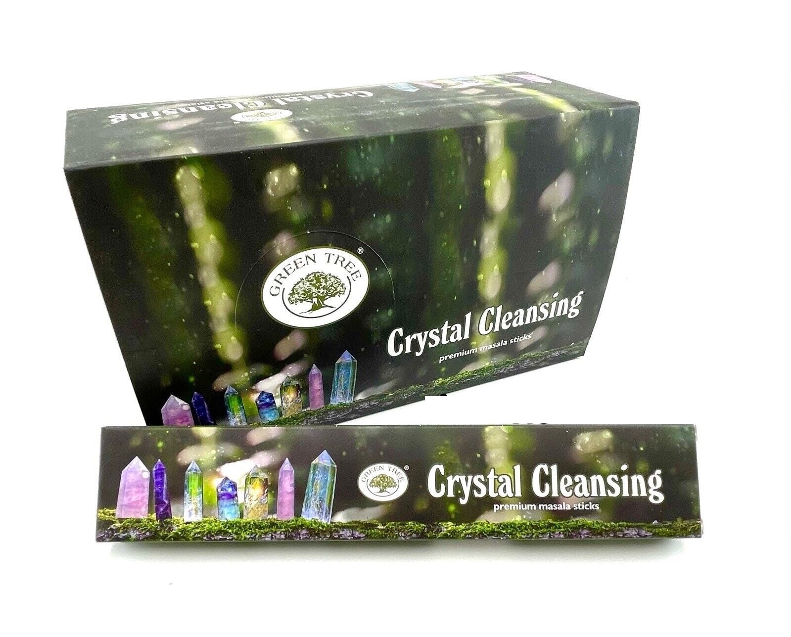 Crystal Cleasing Incense Sticks Green Tree