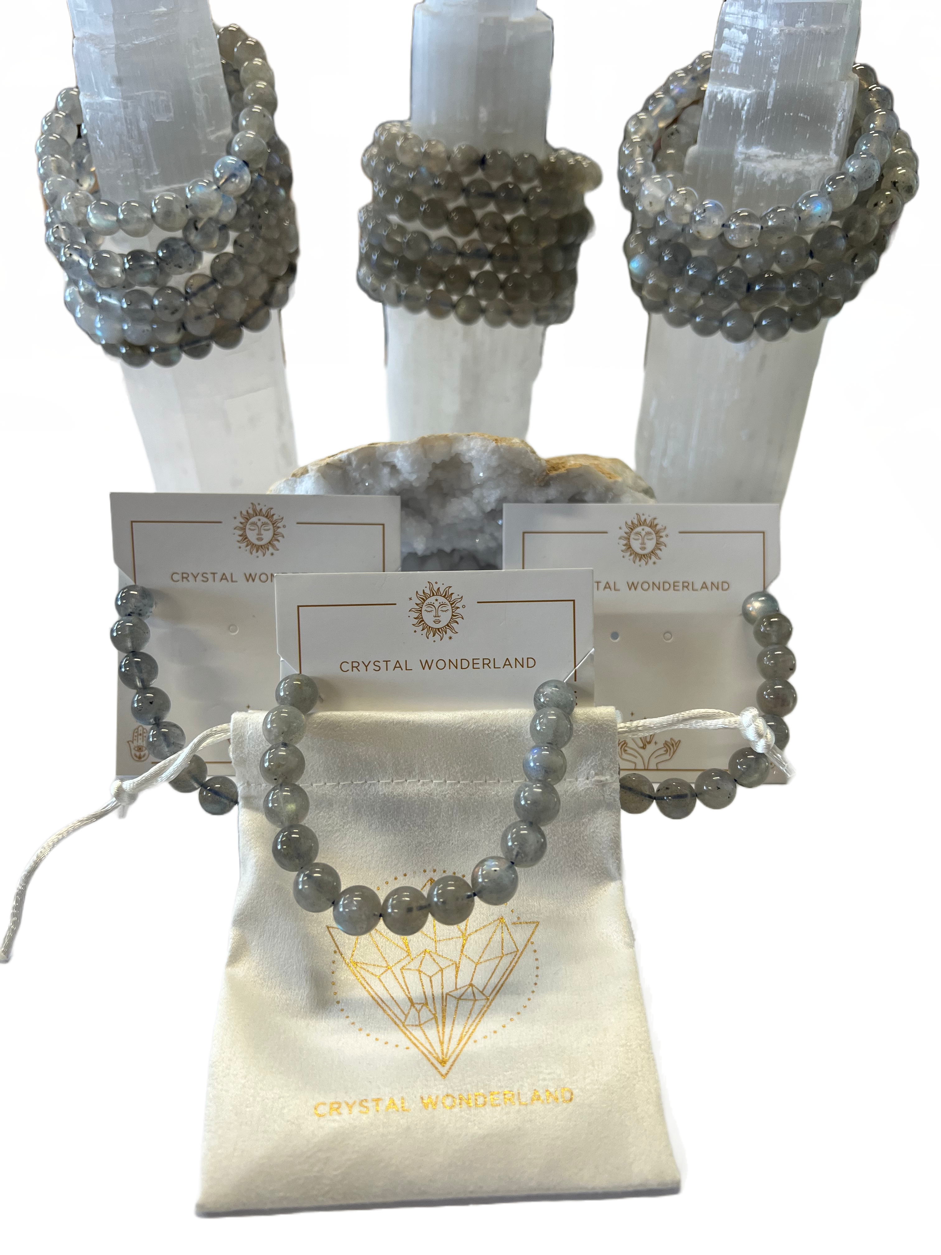 Labradorite Crystal Beads Bracelet 8mm