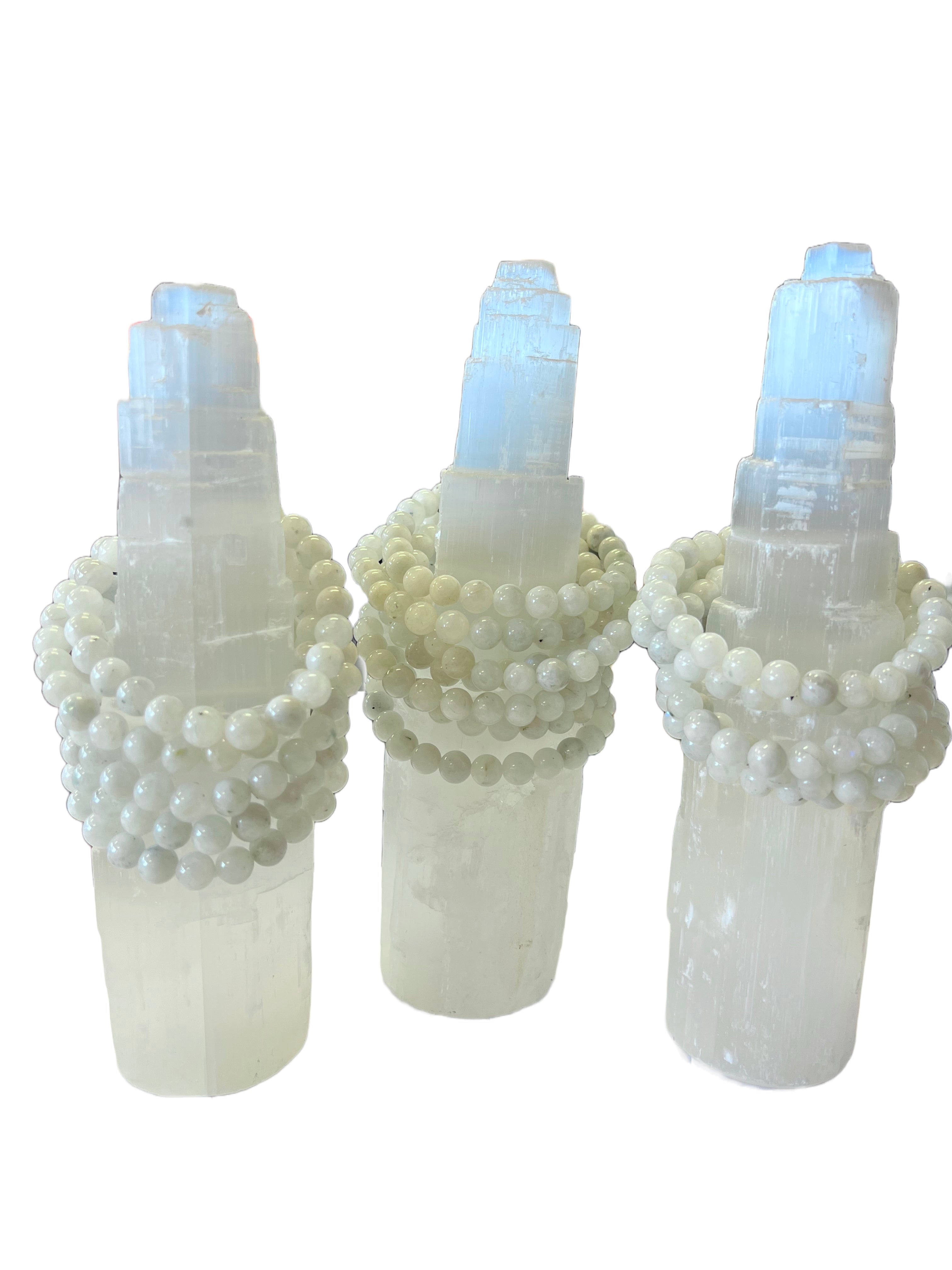 Moonstone Crystal Beads Bracelet 8mm