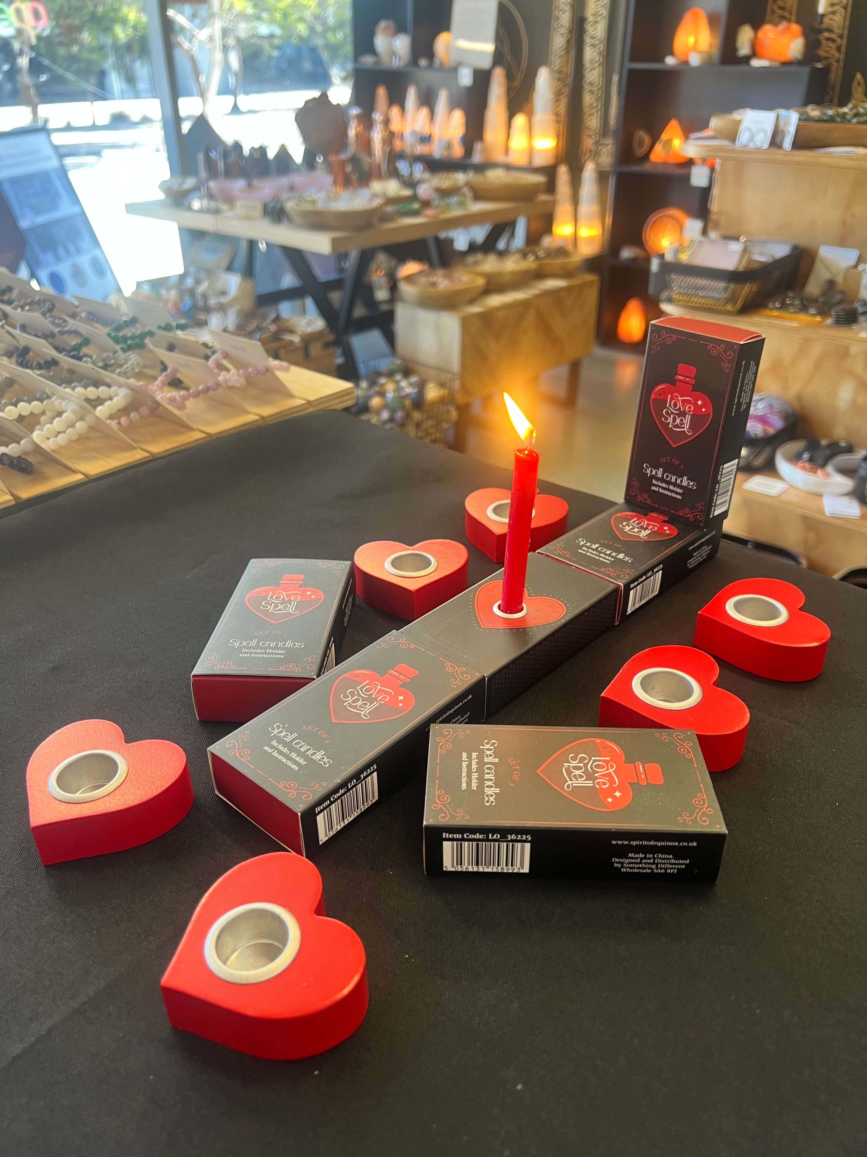 Set Of 3 Unscented Love Spell Candles In A Box