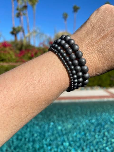 Hematite Matte Bracelet 8mm