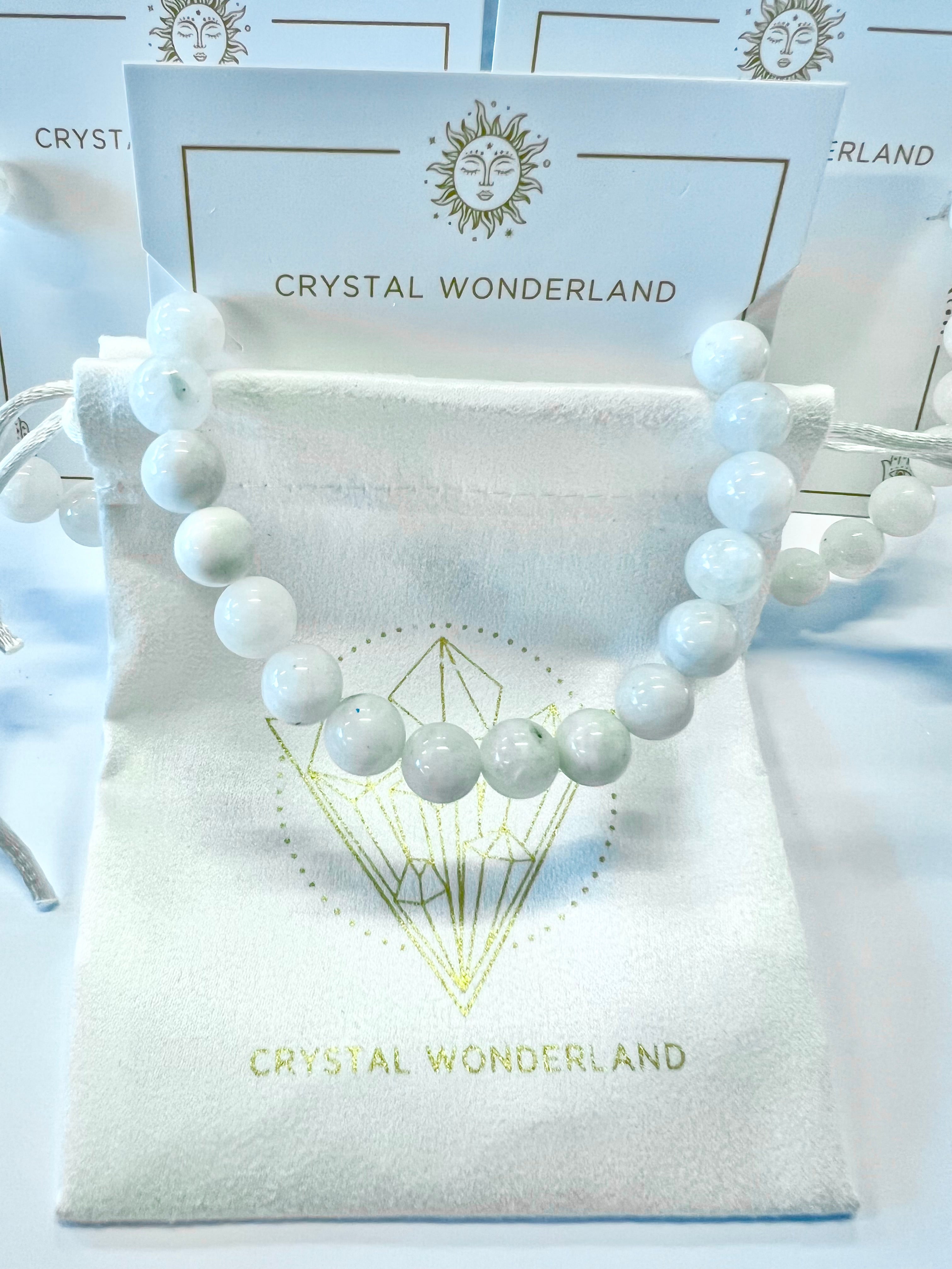 Moonstone Crystal Beads Bracelet 8mm
